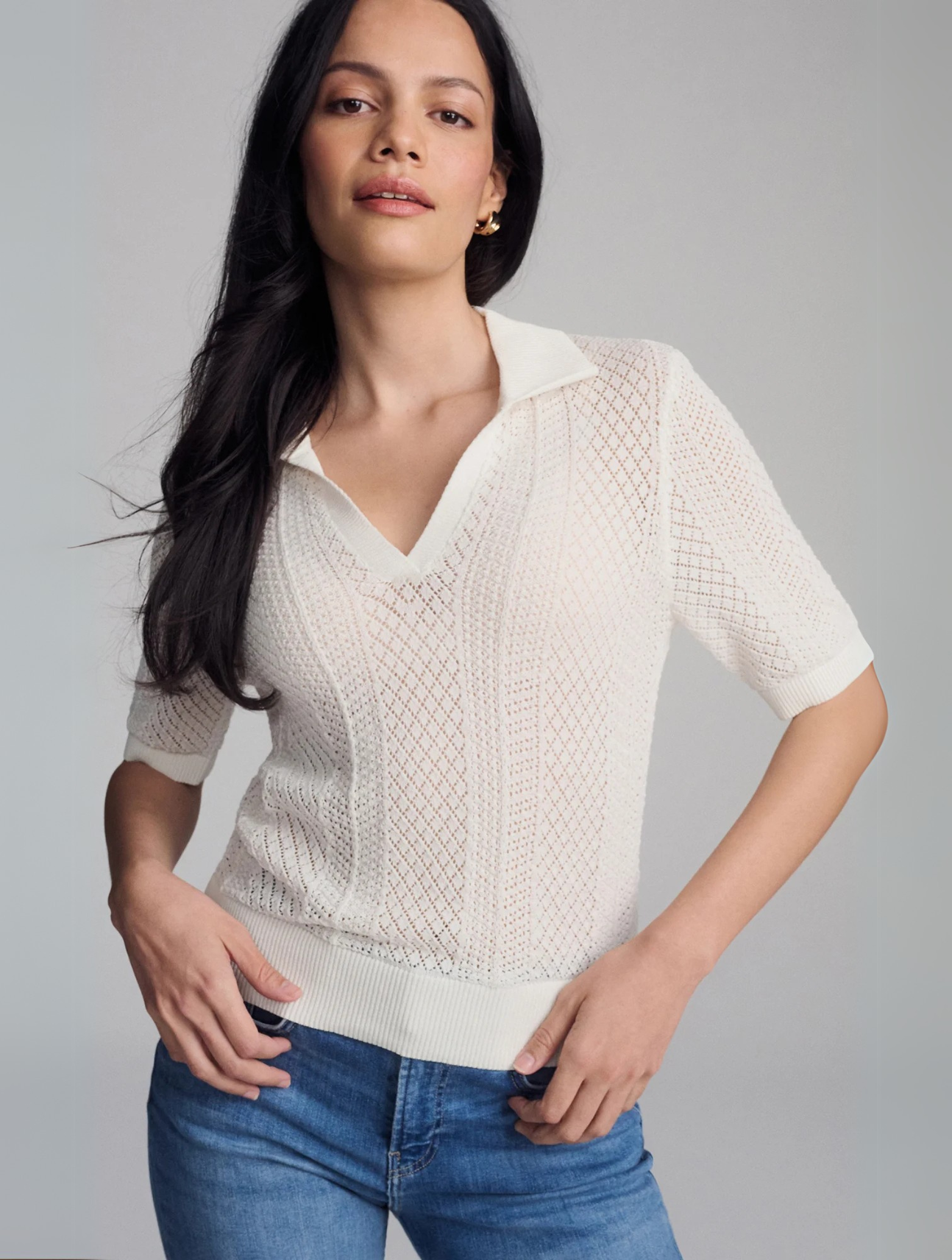 Knit Polo Sweater