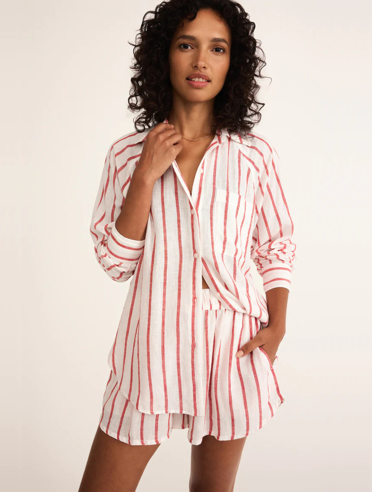 The Perfect Linen Striped Top