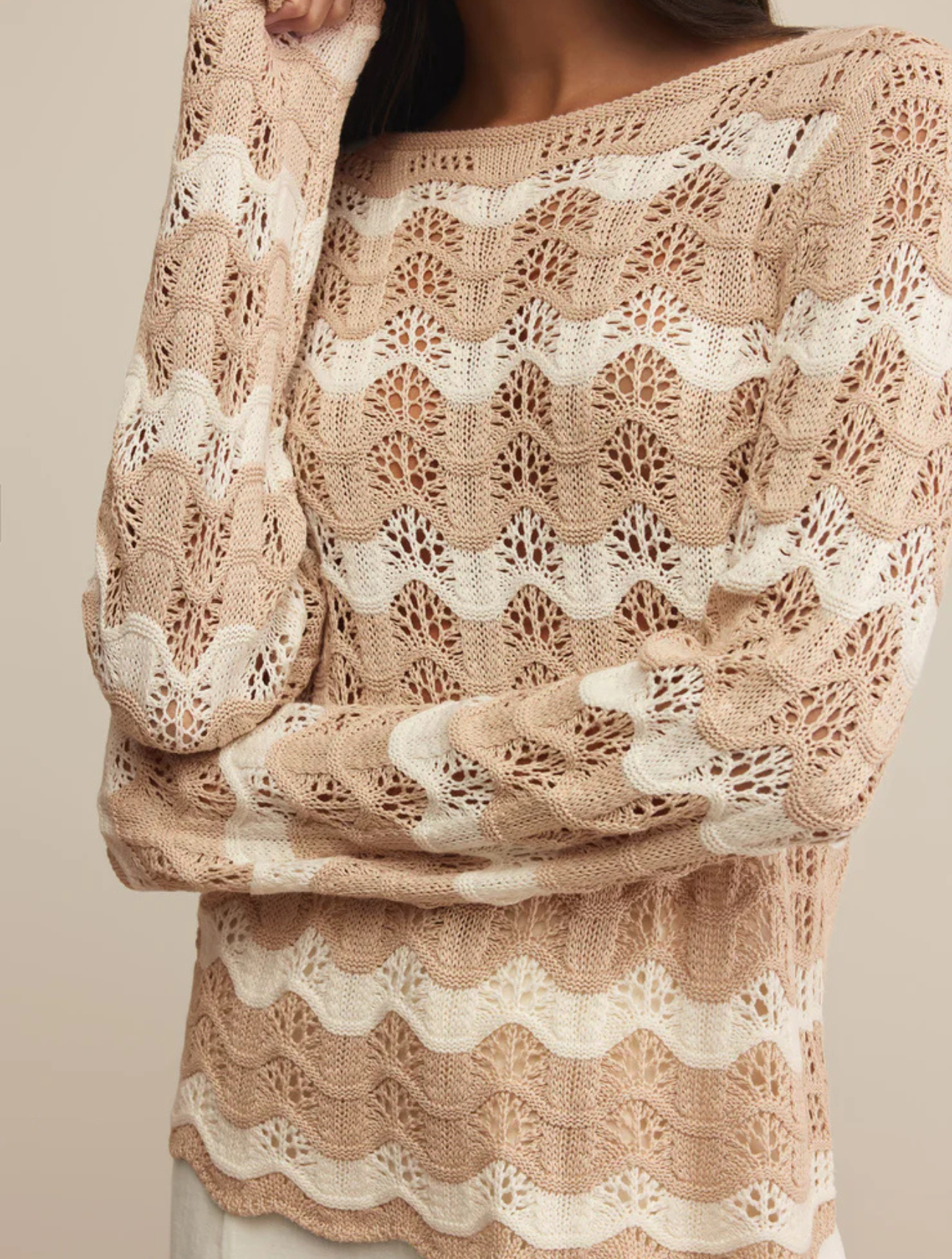 Azura Stripe Crochet Top