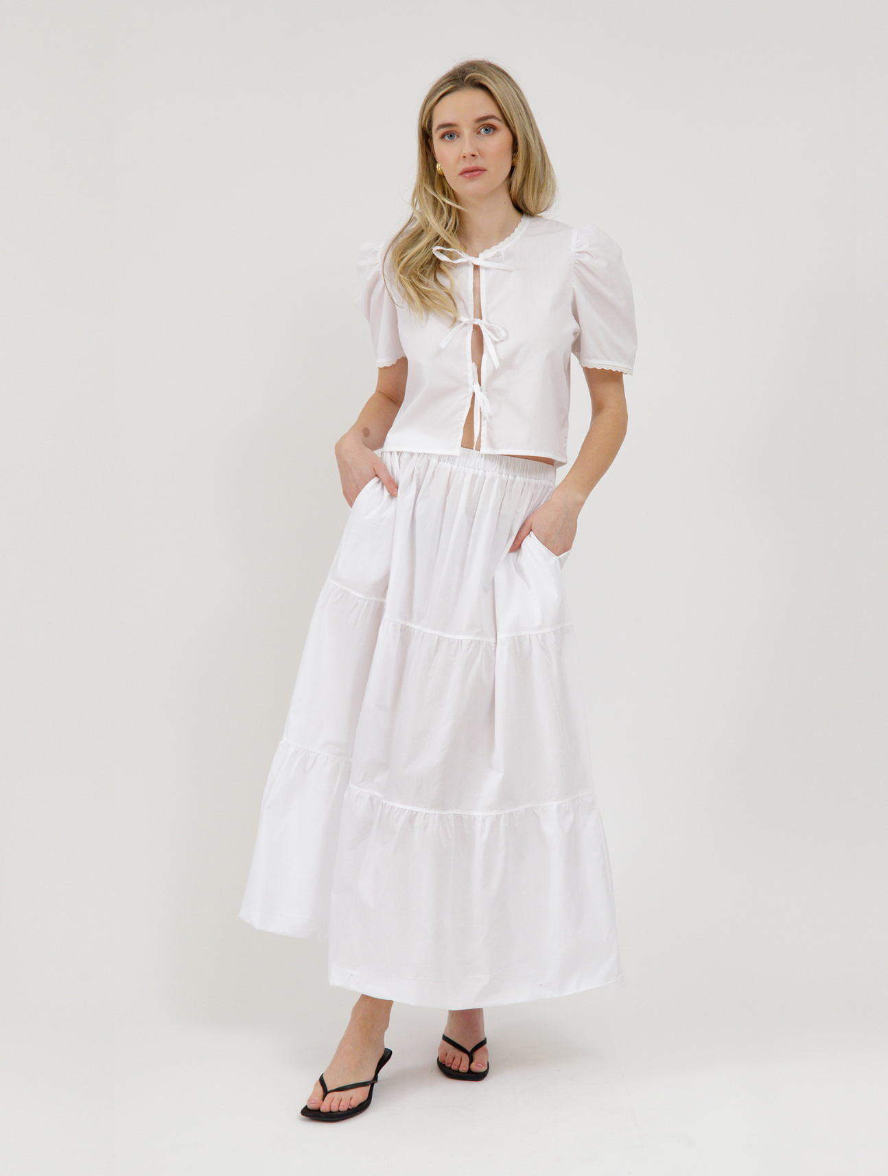 Poplin Tie Up Top