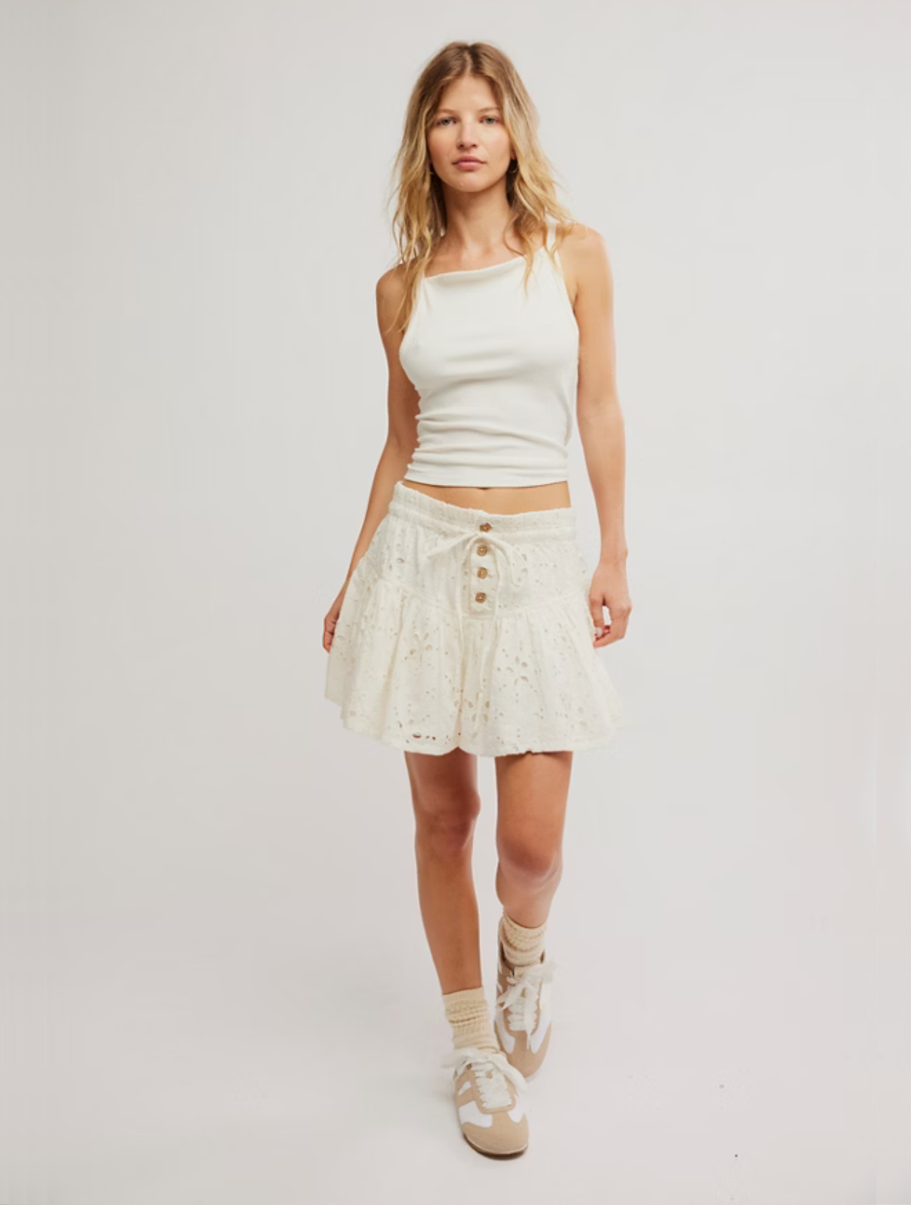 Roselle Eyelet Mini Skirt