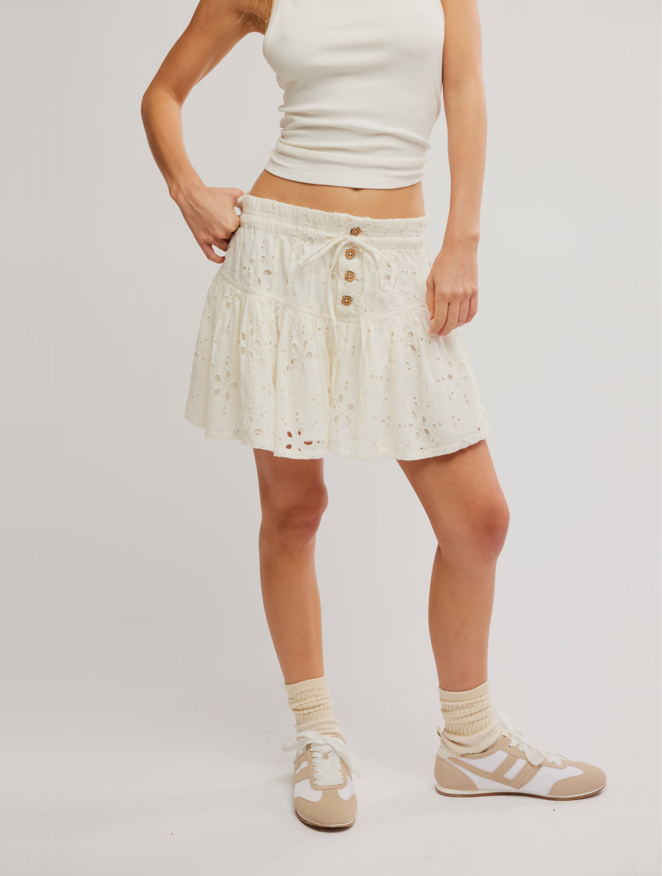 Roselle Eyelet Mini Skirt