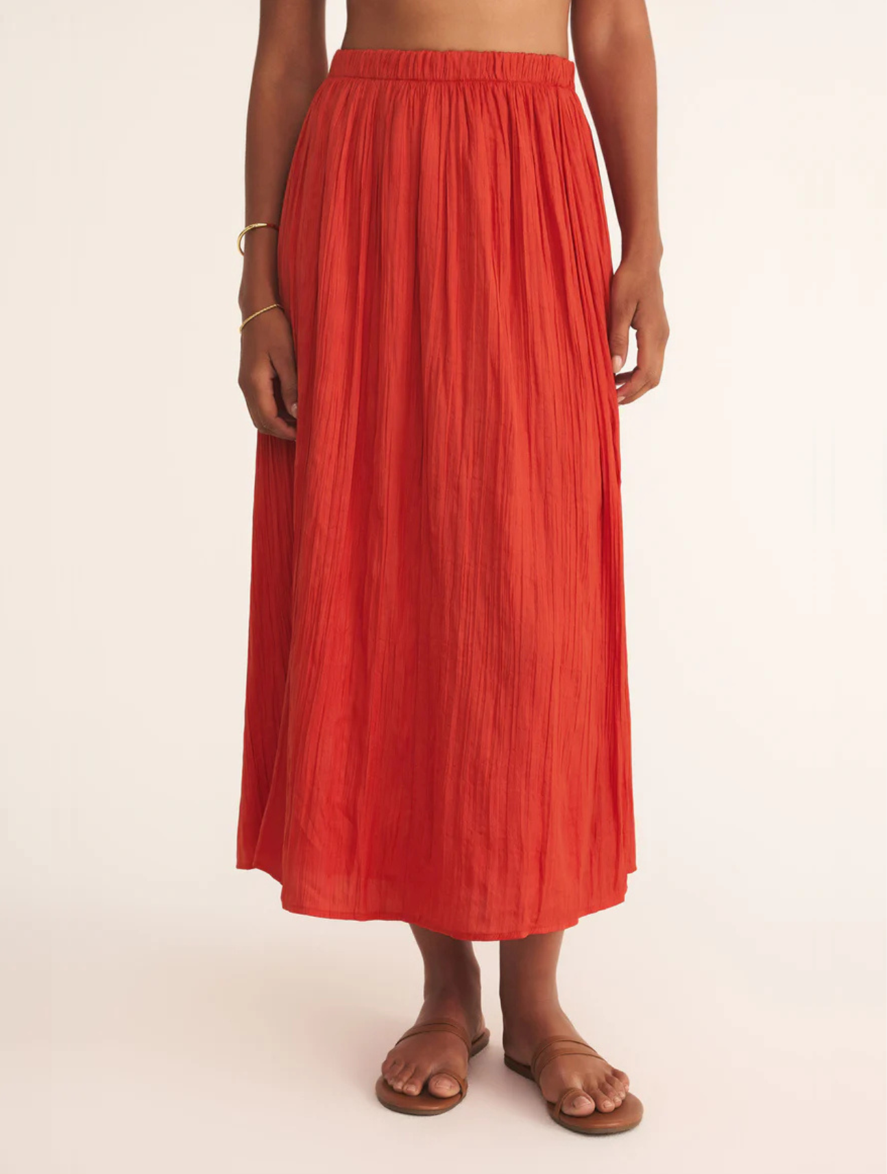 Nicoline Crinkle Midi Skirt