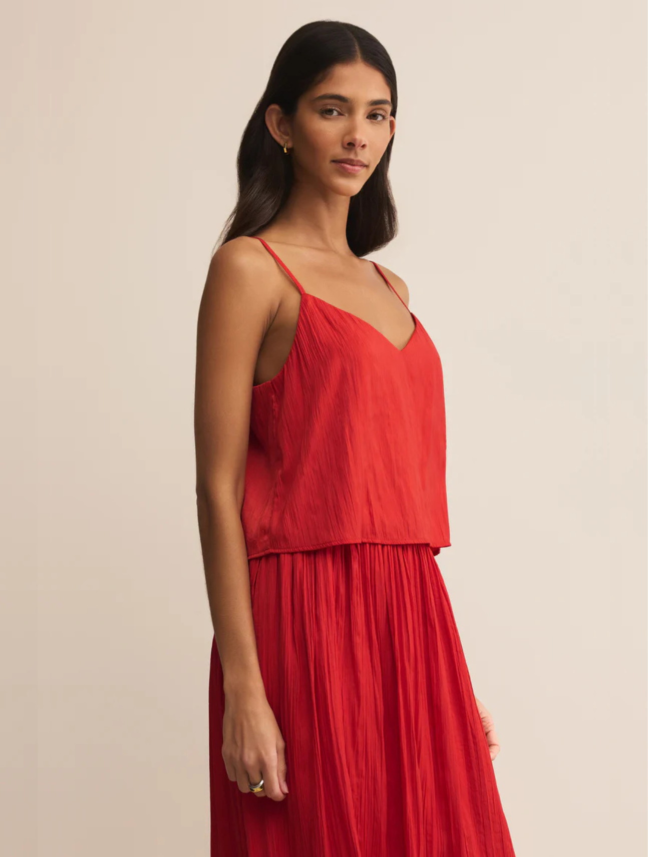 Fiore Crinkle Satin Tank