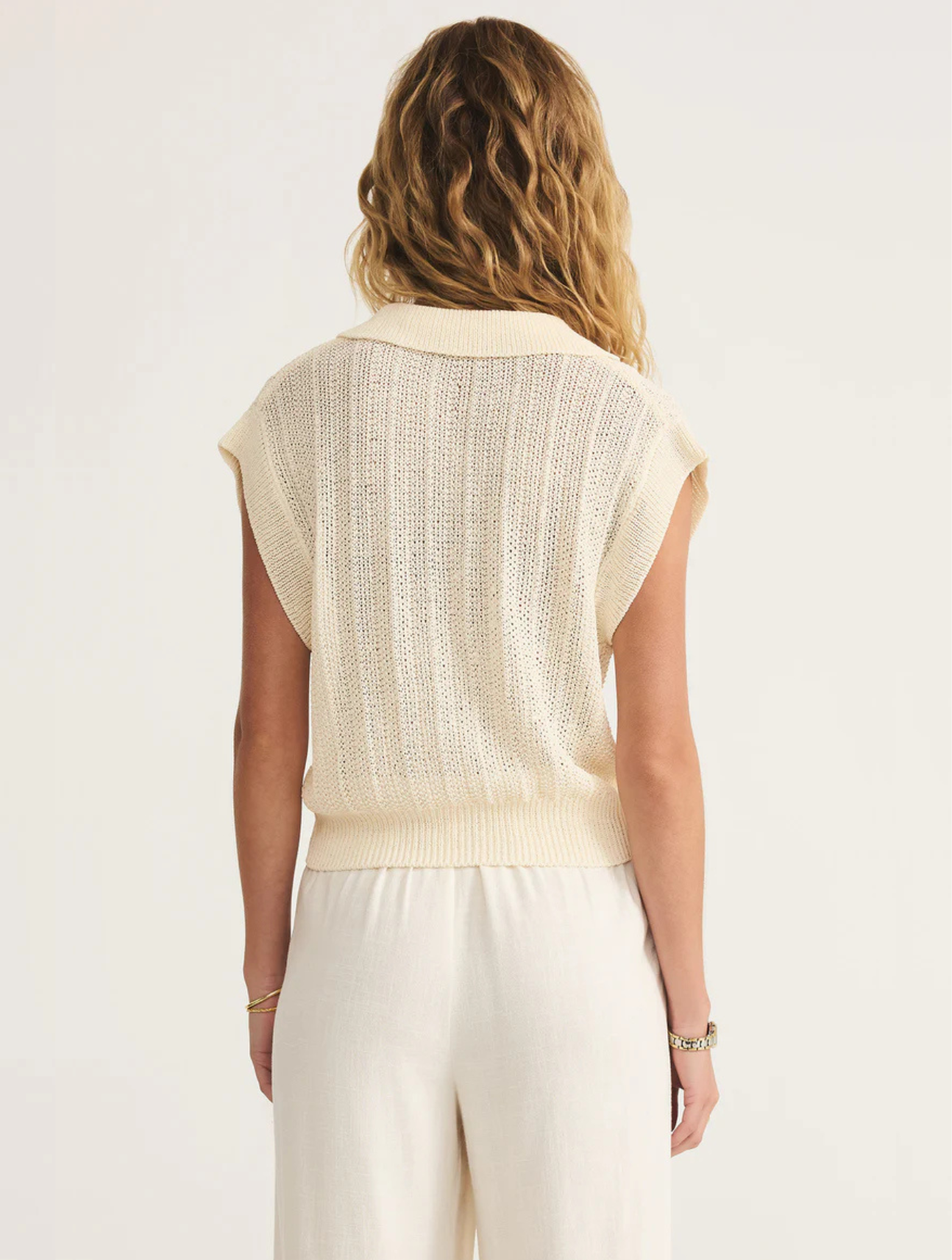 Lauden Crochet Polo Top