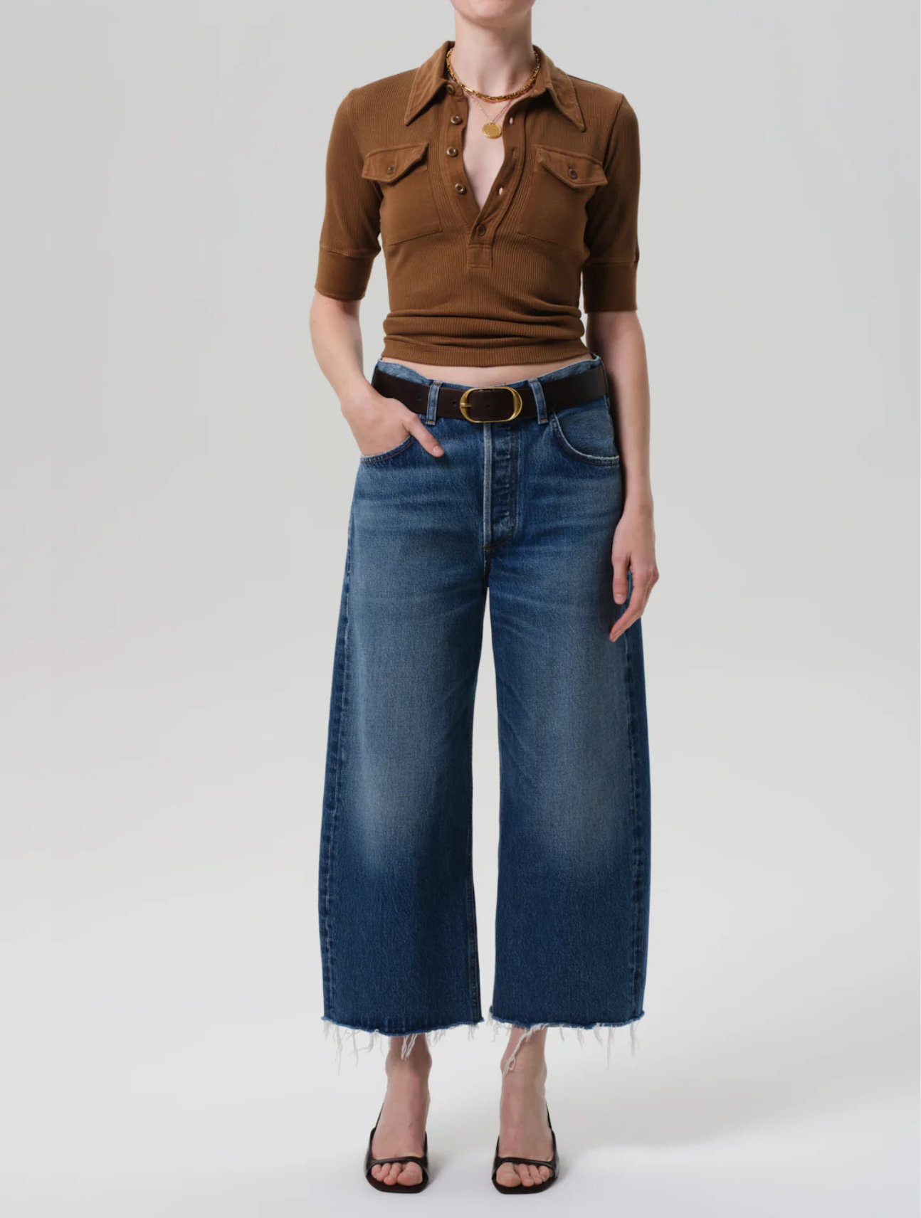 Ayla Raw Hem Crop