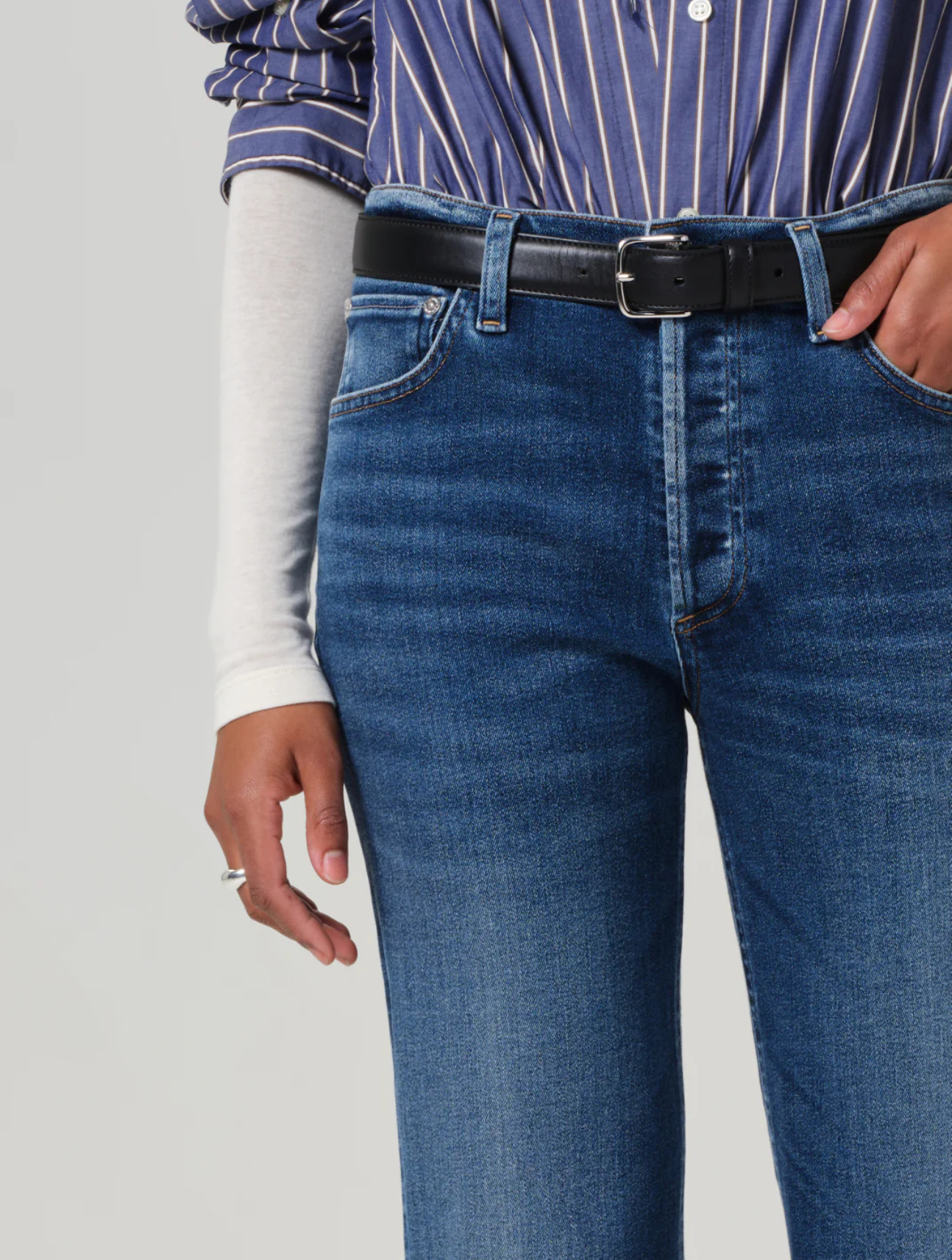 Palma Straight Raw Hem