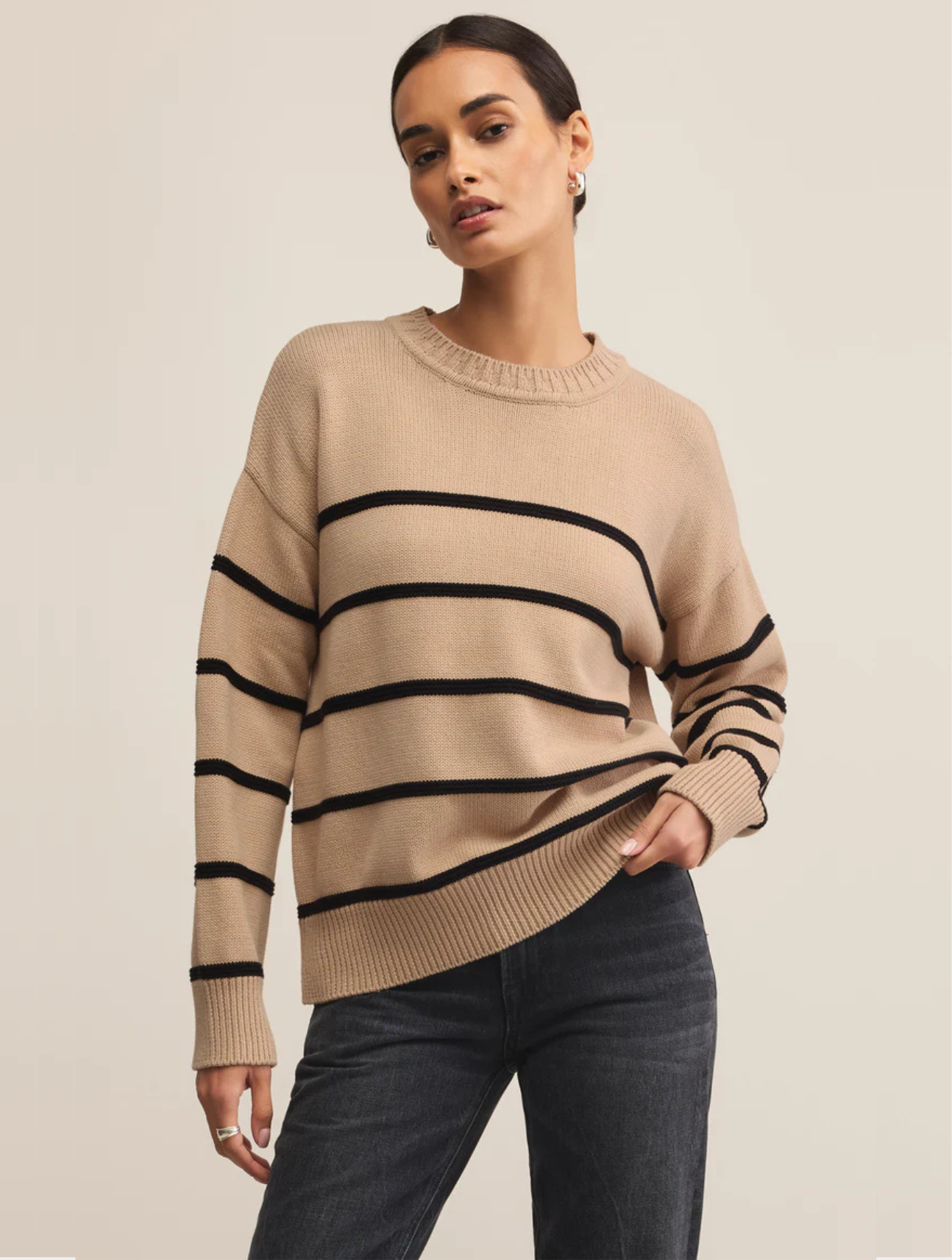 Boyfriend Striped Cotton Sweater