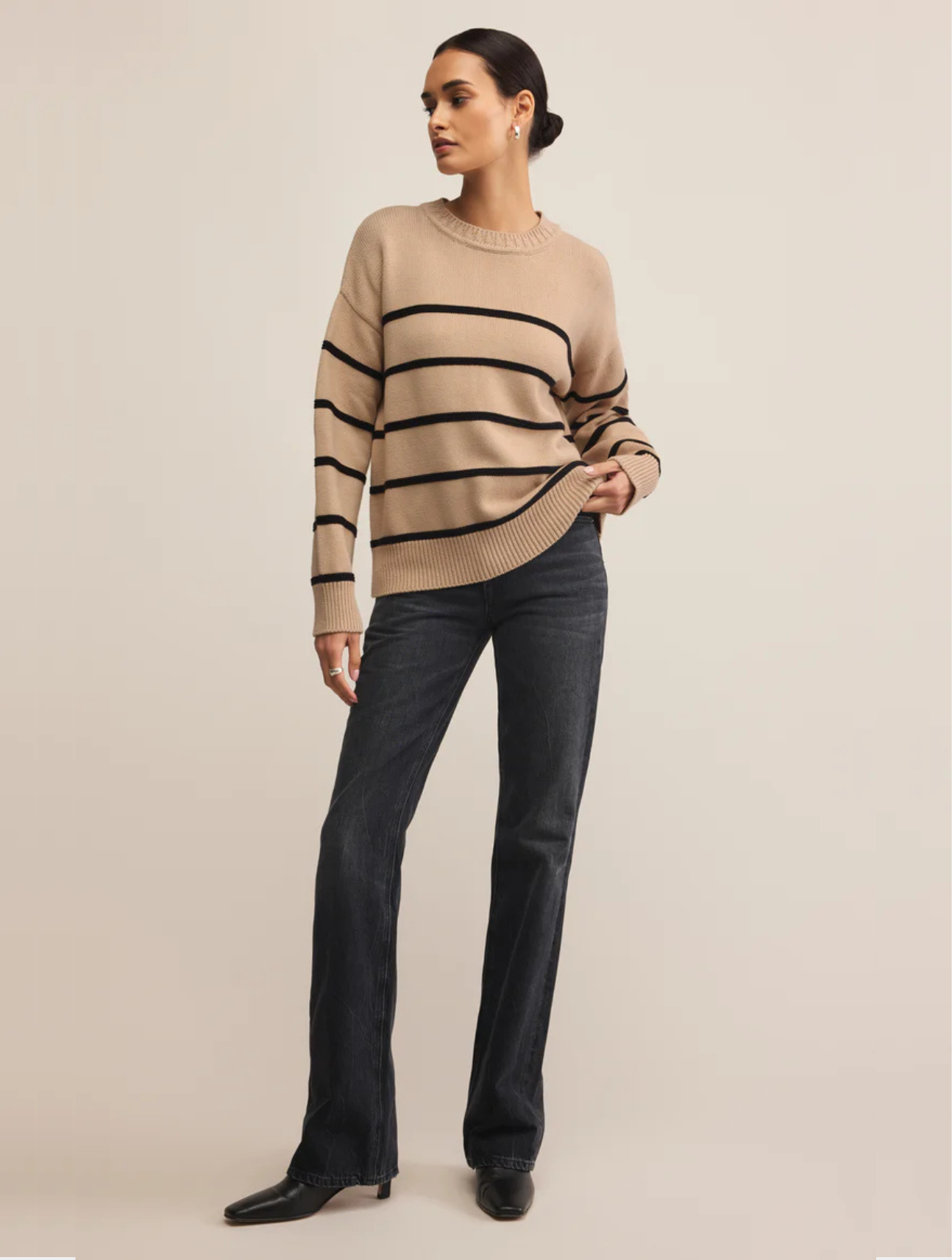 Boyfriend Striped Cotton Sweater