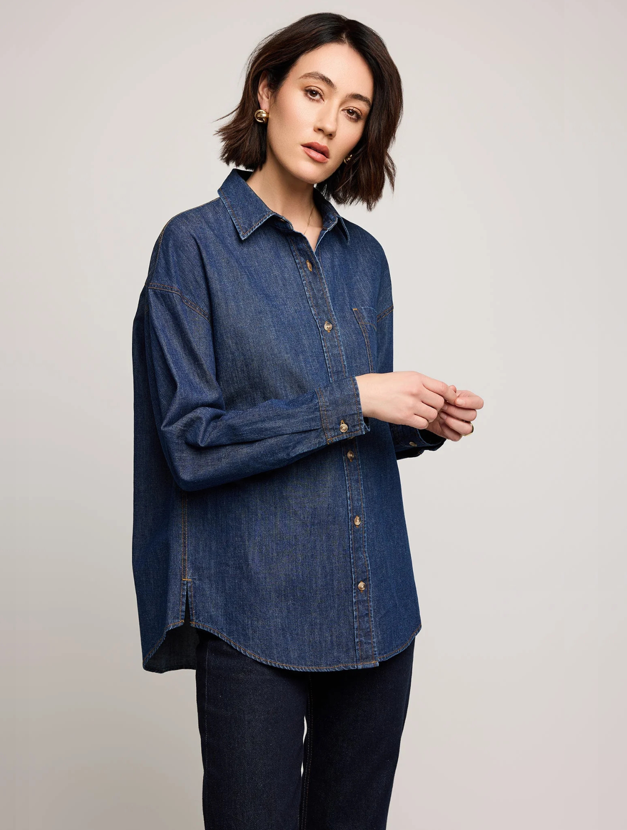 Whitney Denim Button Up