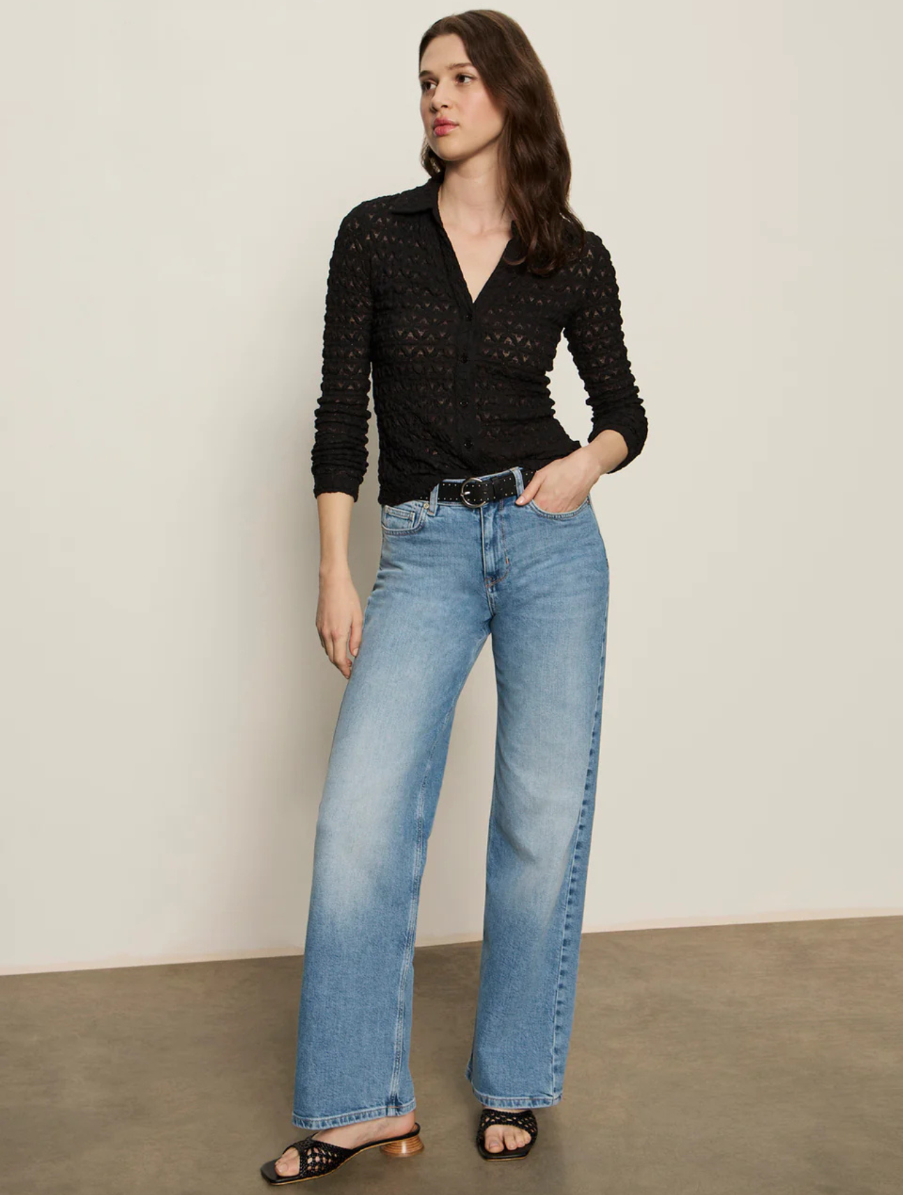 Dreamgirl Lace Button Up