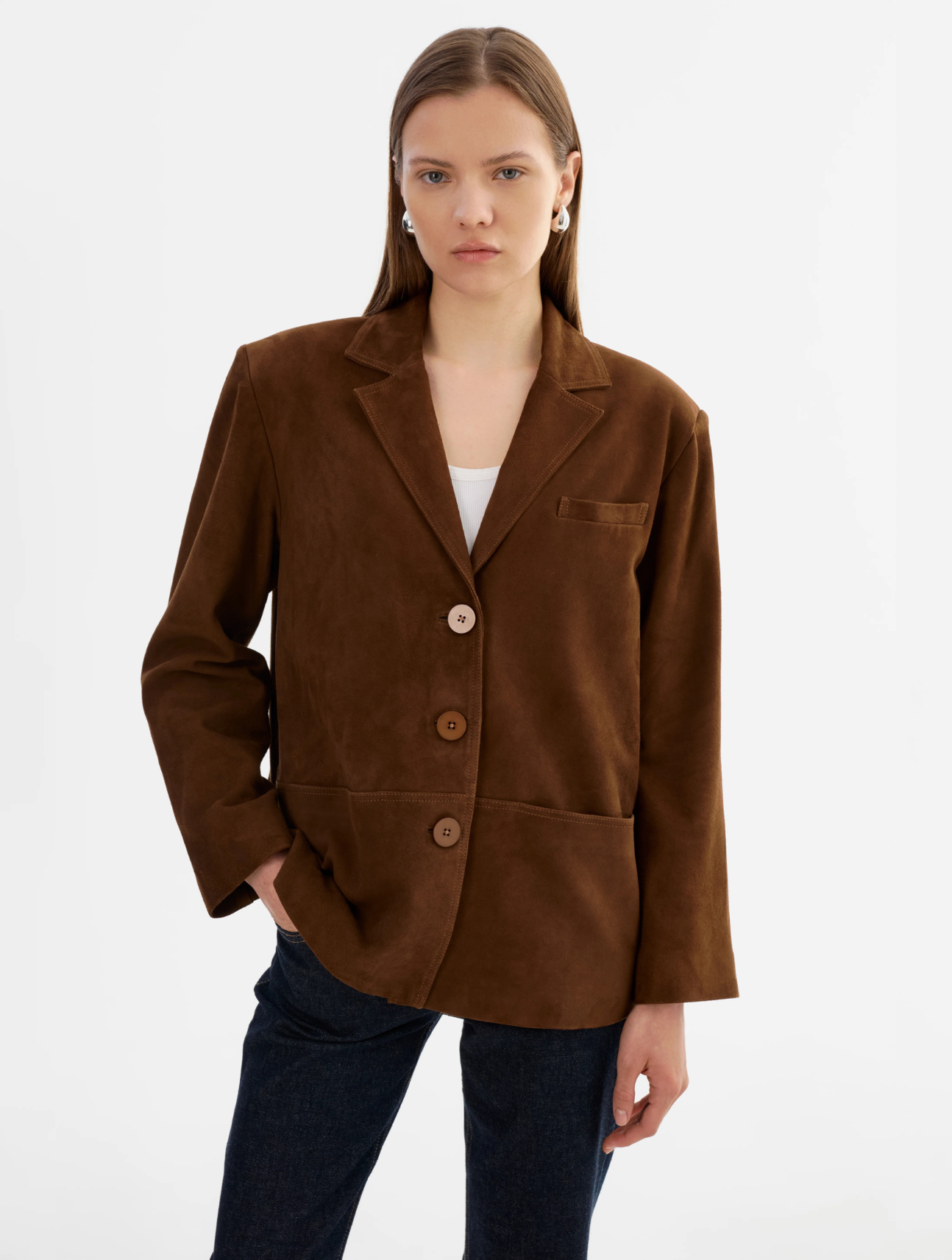 Tori Suede Blazer Jacket