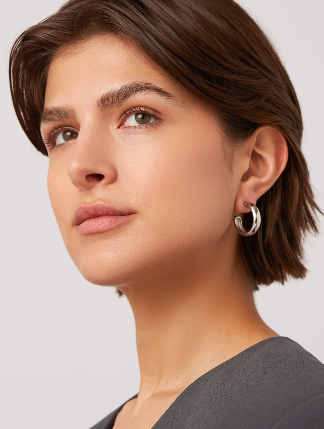 Staple Hoop Earrings - Medium
