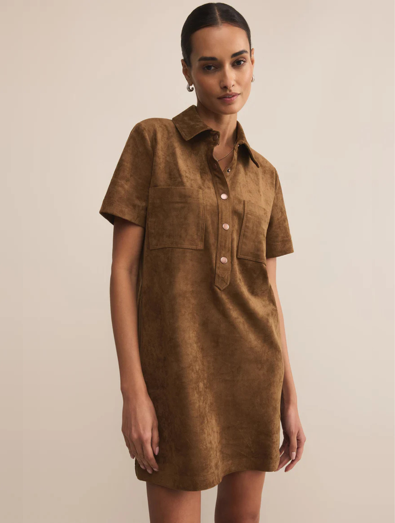 Kellie Faux Suede Mini Dress