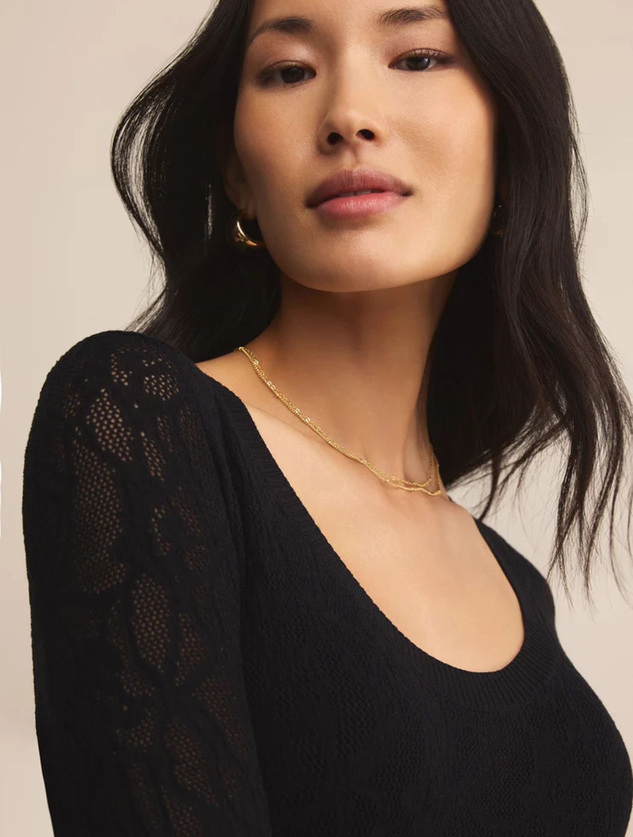 Tibi Scoop Mesh Top
