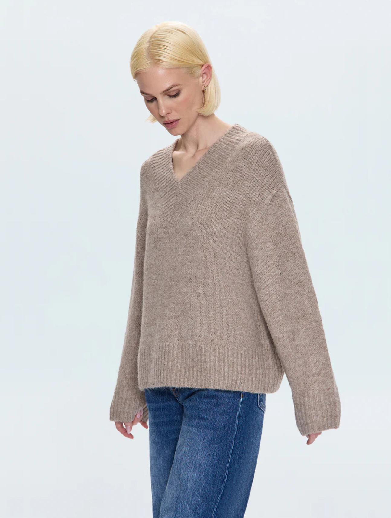 Talia Chunky V-Neck Sweater