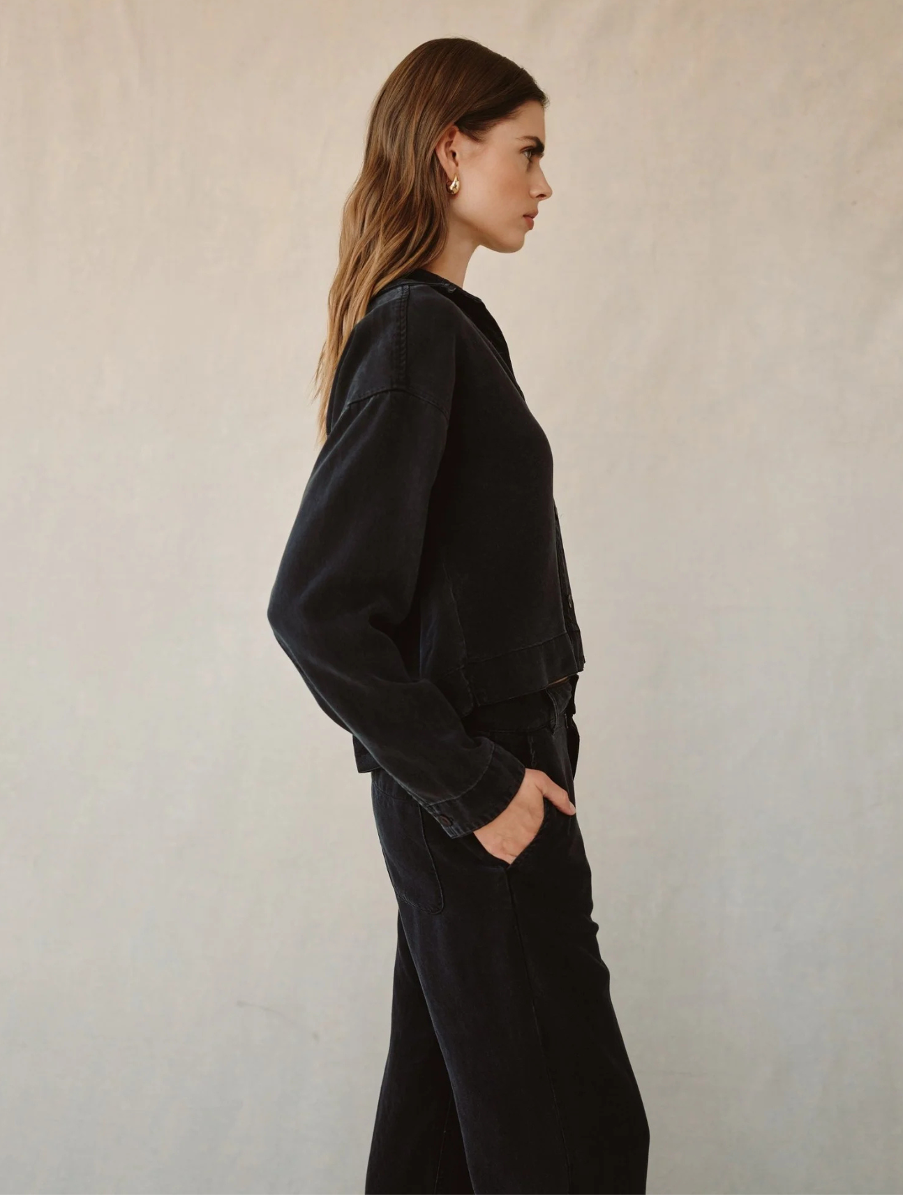 Crop Pocket Button Down