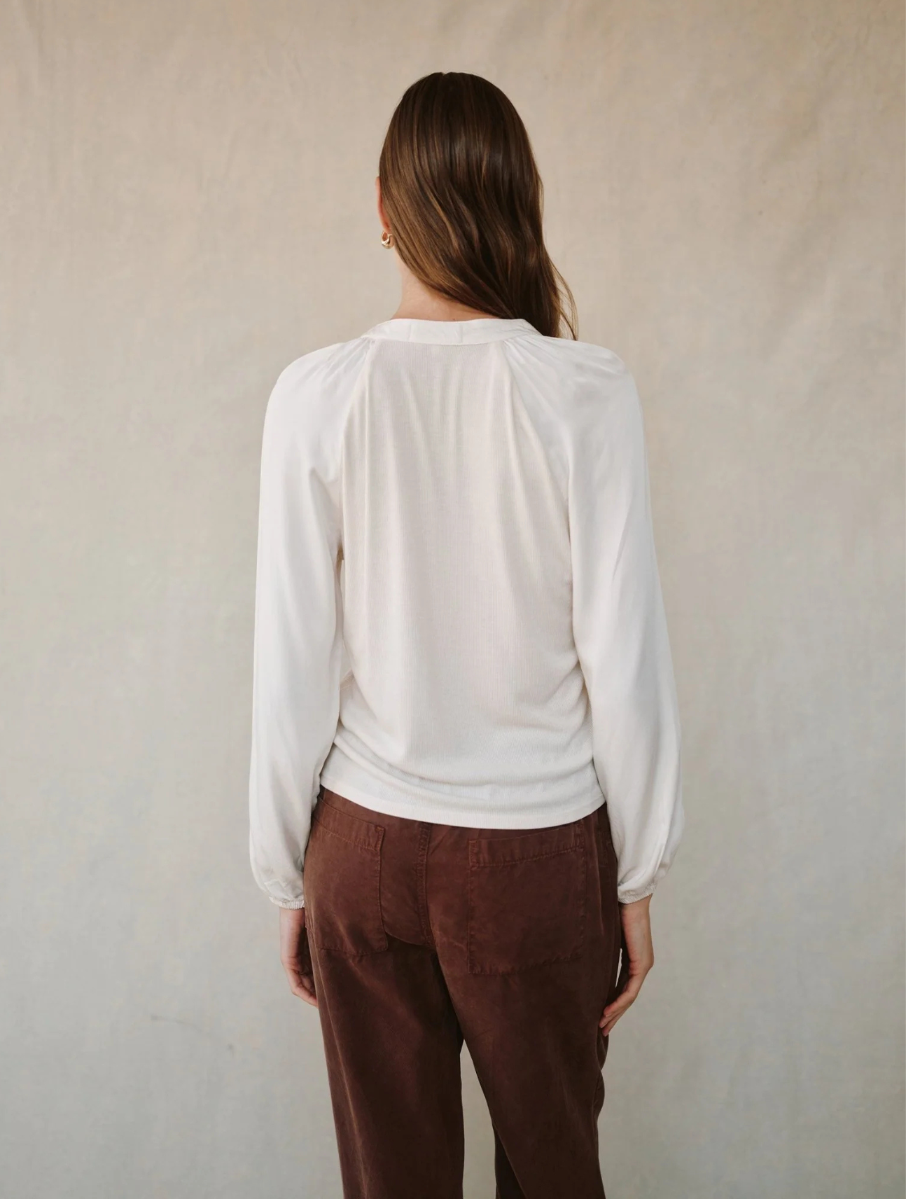 Long Sleeve Raglan Mixed Shirt