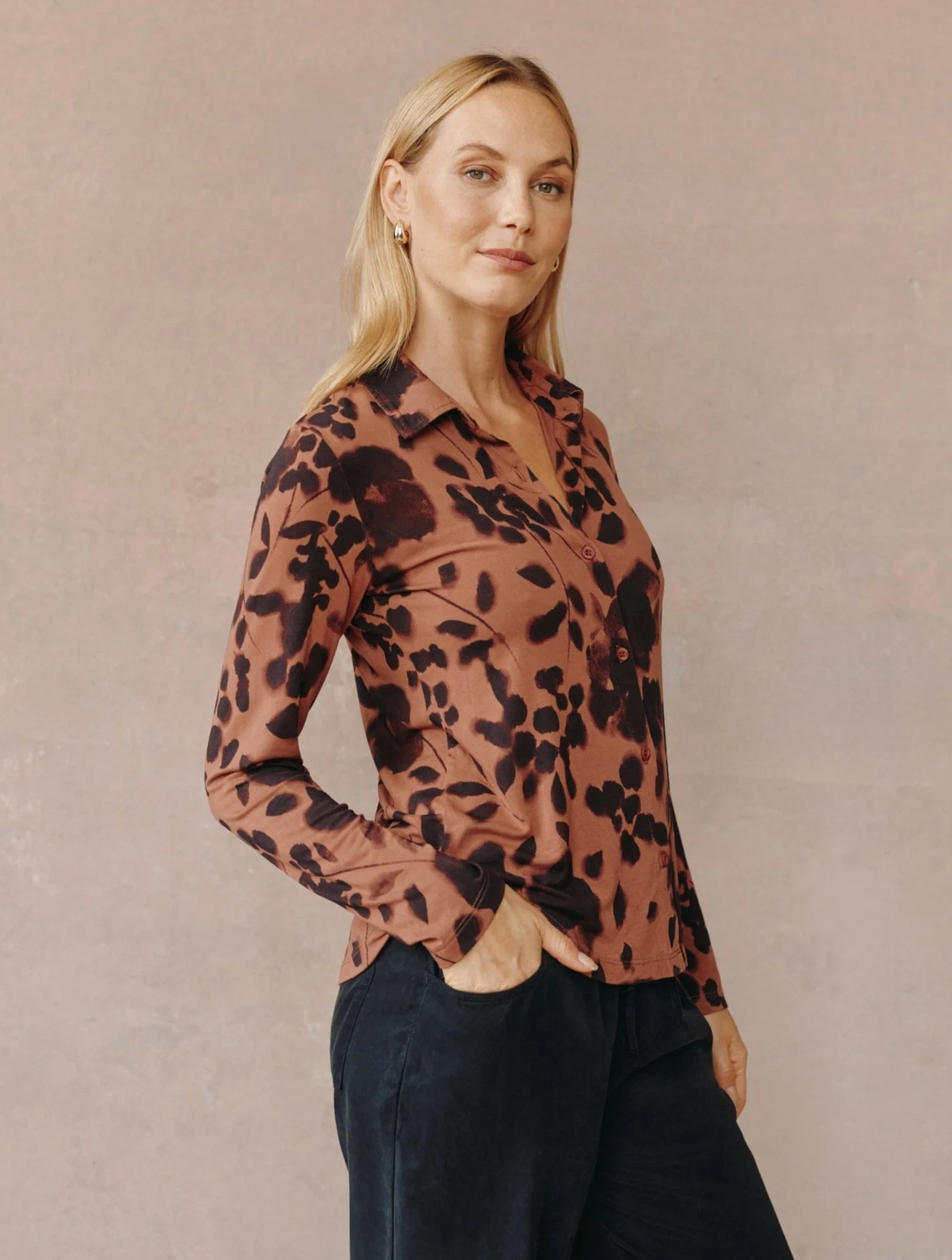 Button Up Knit Top