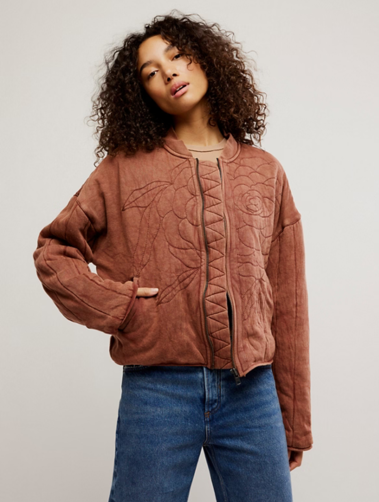 Rose Zip Up