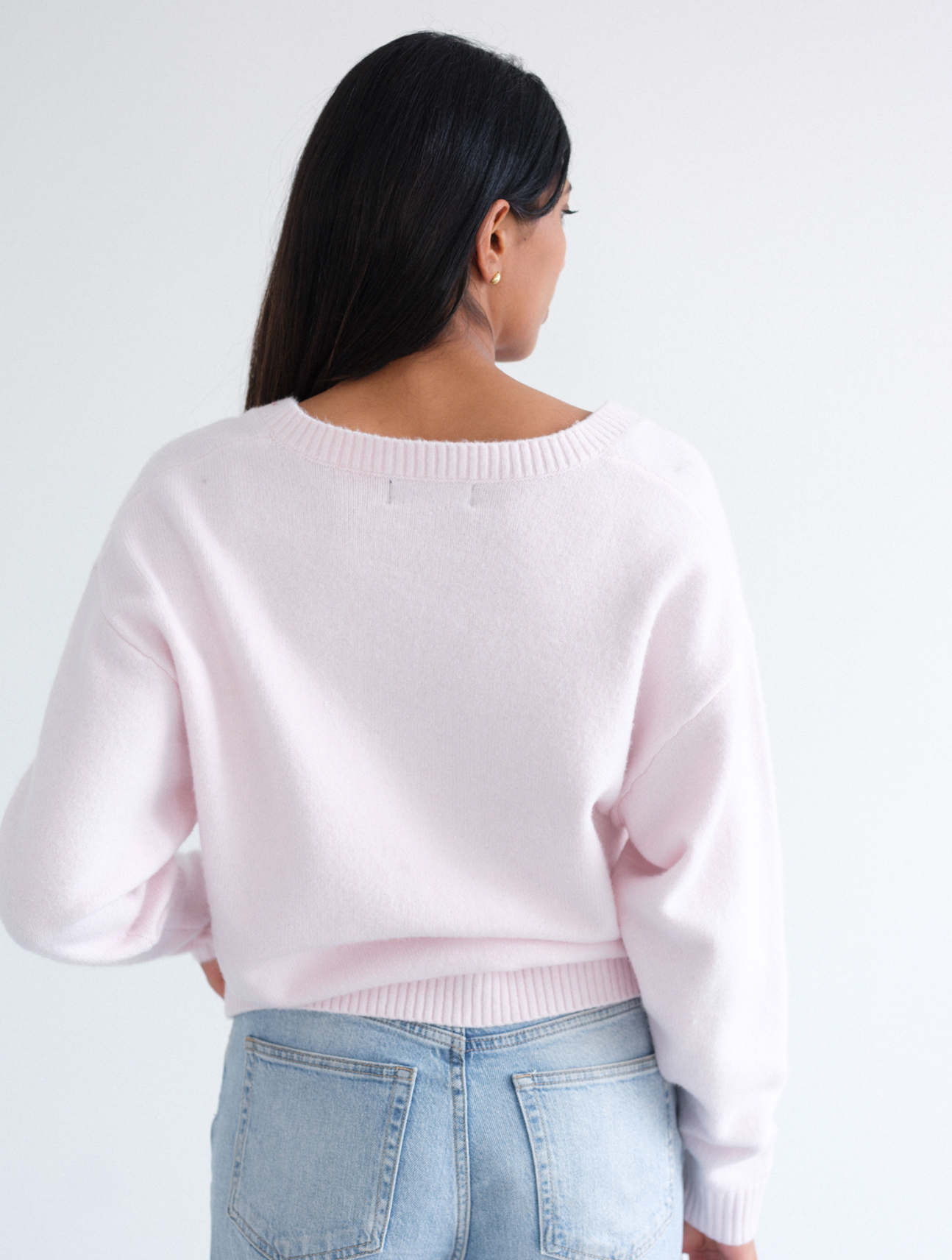 V Neck Boxy Sweater
