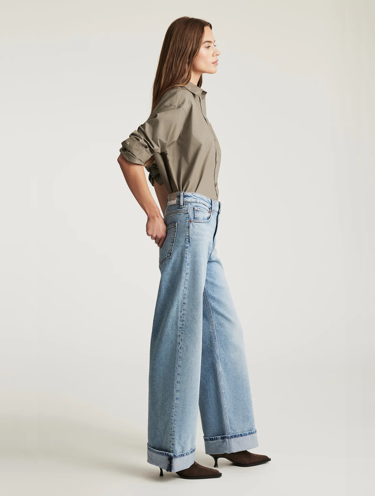 Florida Cuffed Wide Leg Jeans