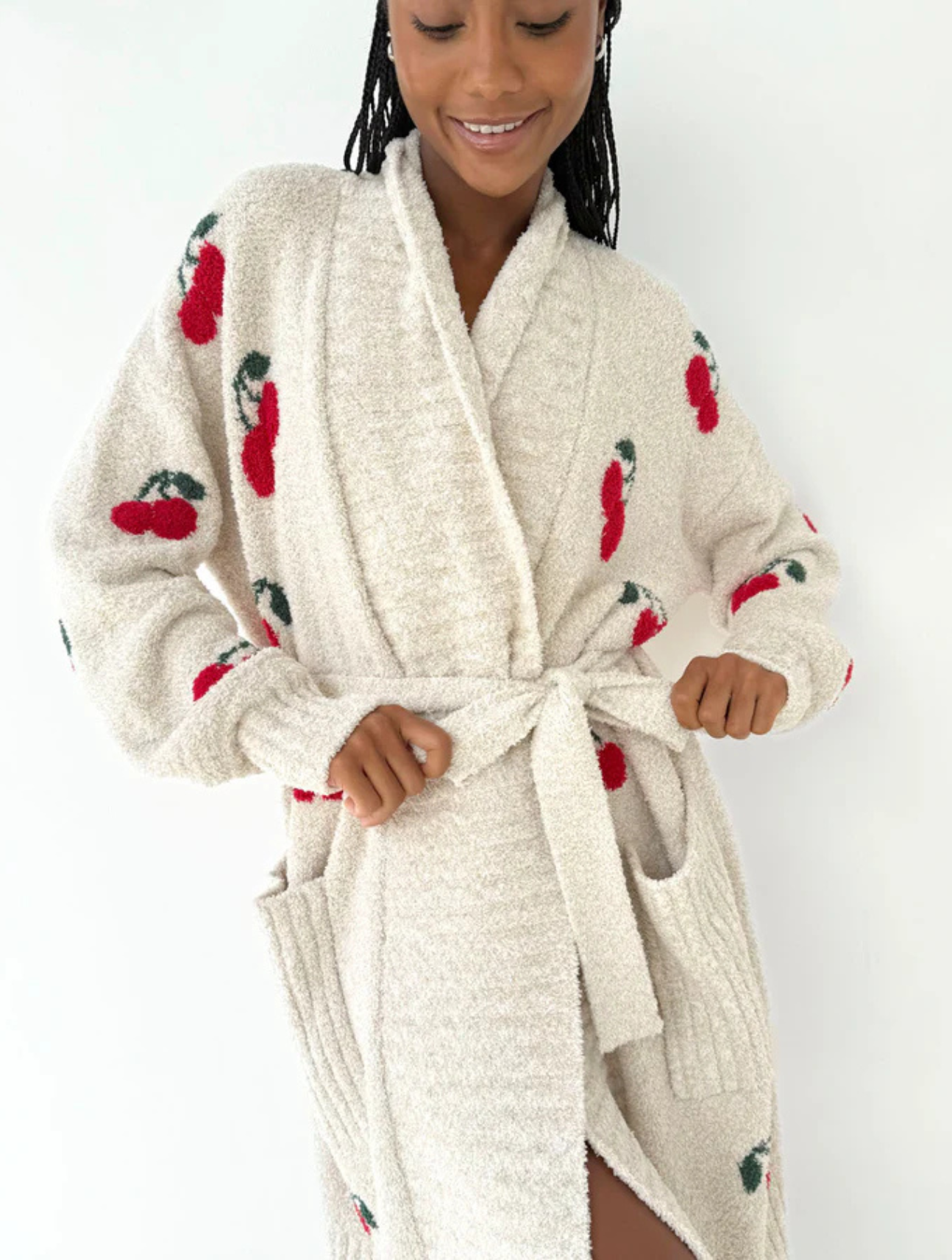 Pomona Fuzzy Yarn Cherries PJ Robe