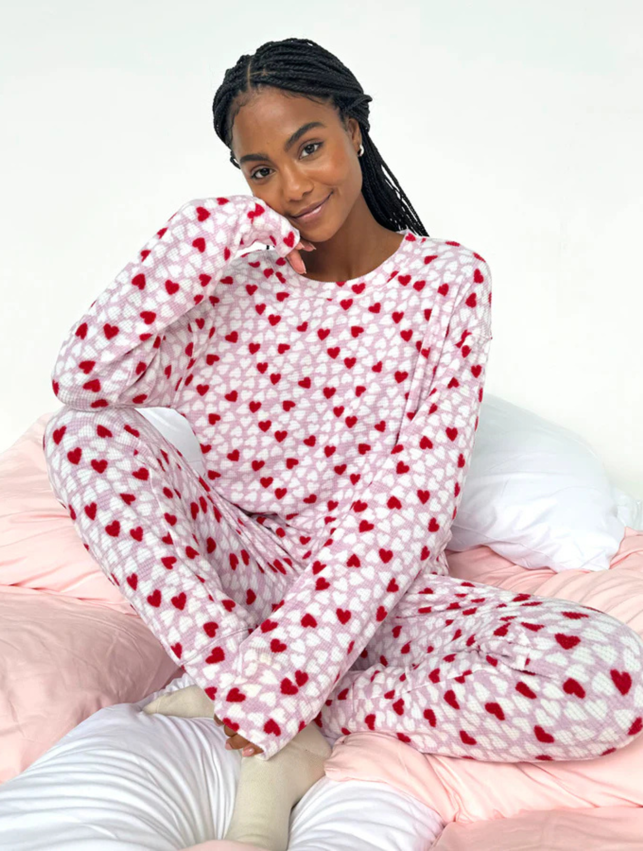 Candy Heart Marna Waffle PJ Set