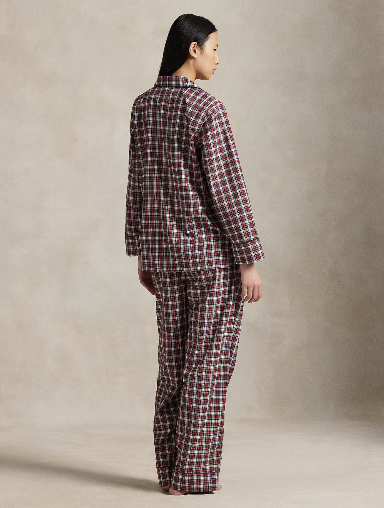 Madison Striped Poplin Pajama Set