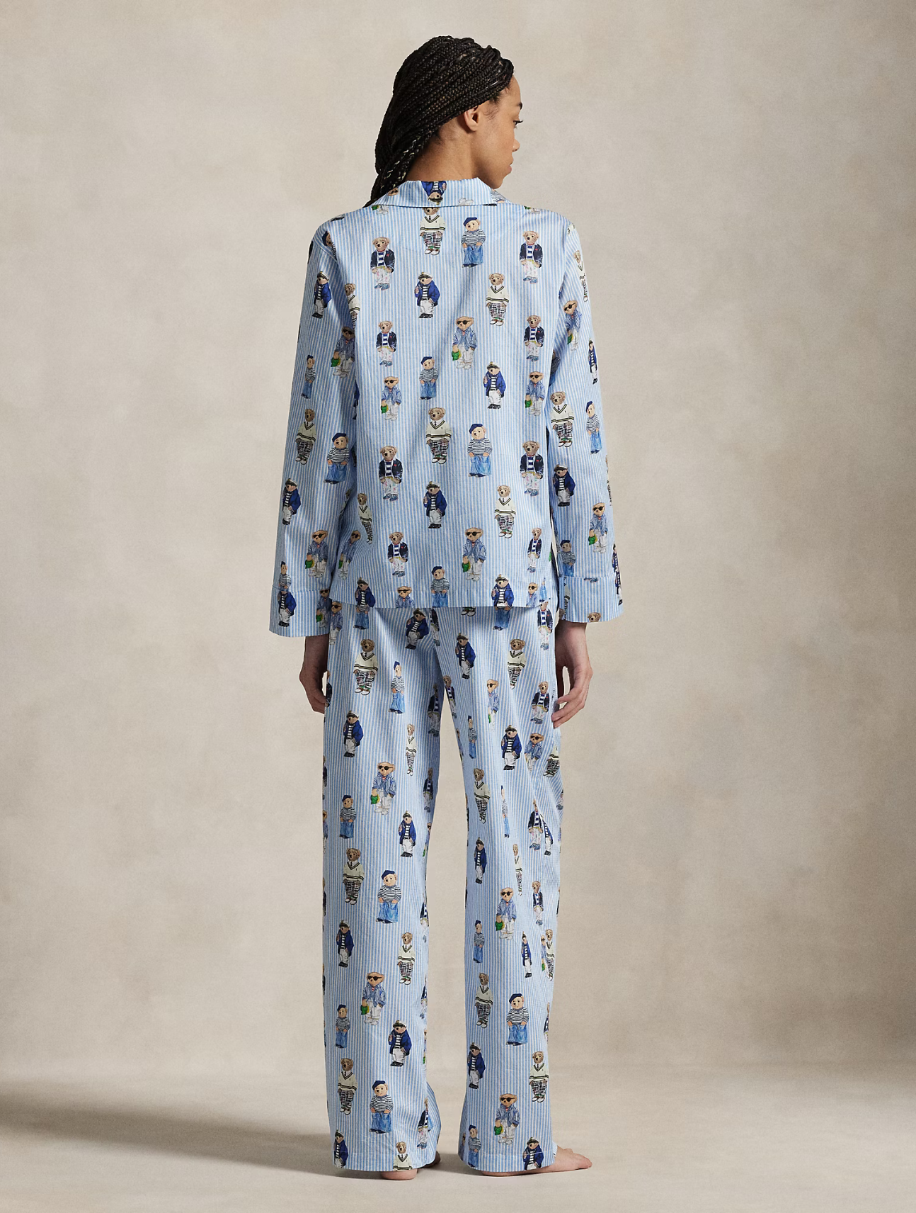 Polo Bear Cotton Sateen Pajama Set