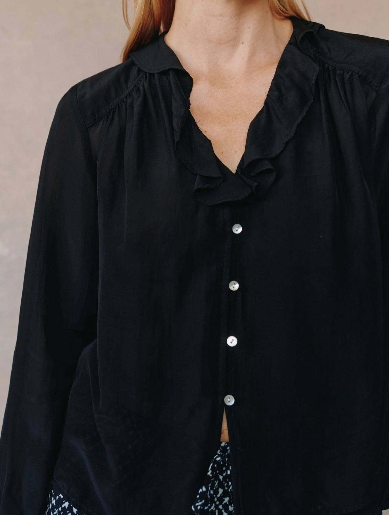 Raglan Ruffle Blouse