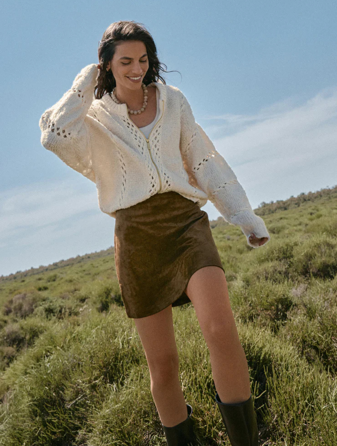 Ciera Faux Suede Mini Skirt