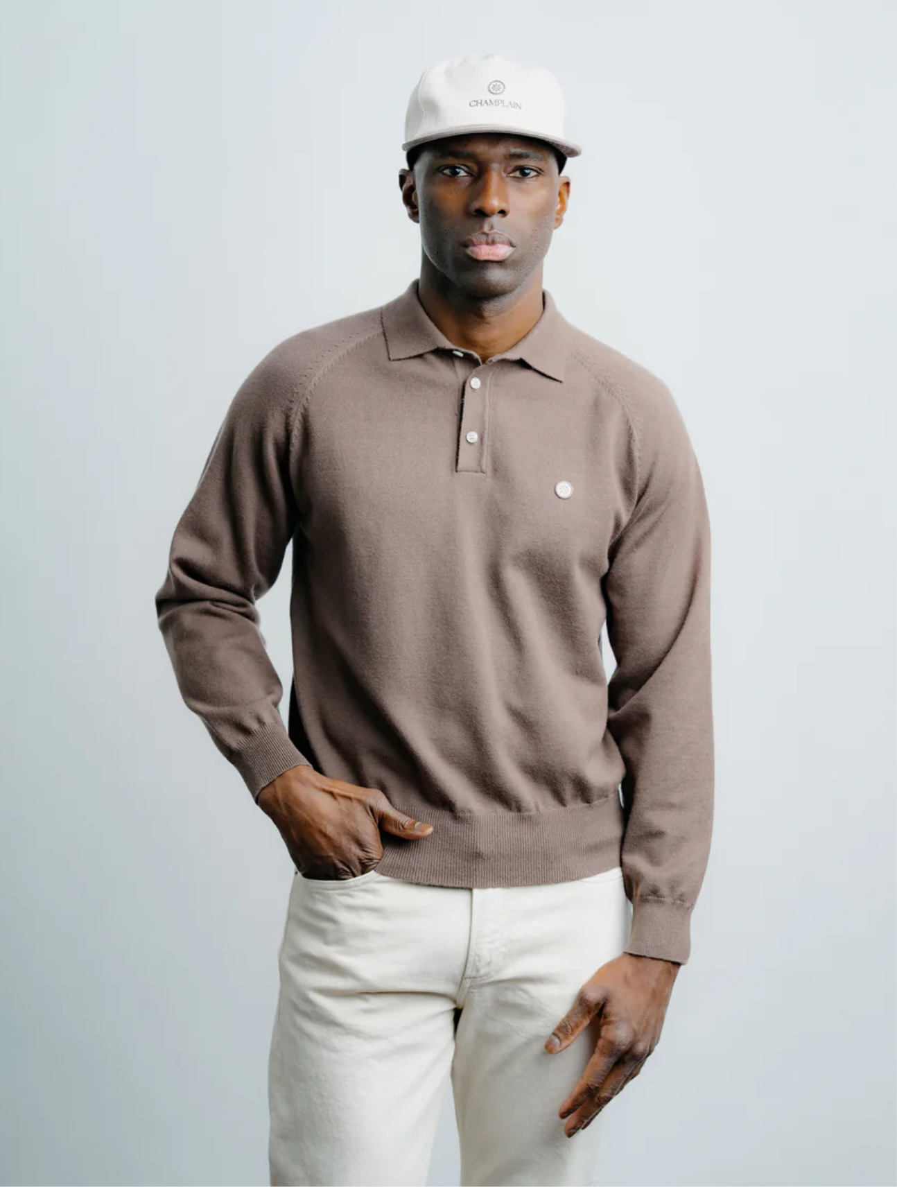 Long Sleeve Knit Polo