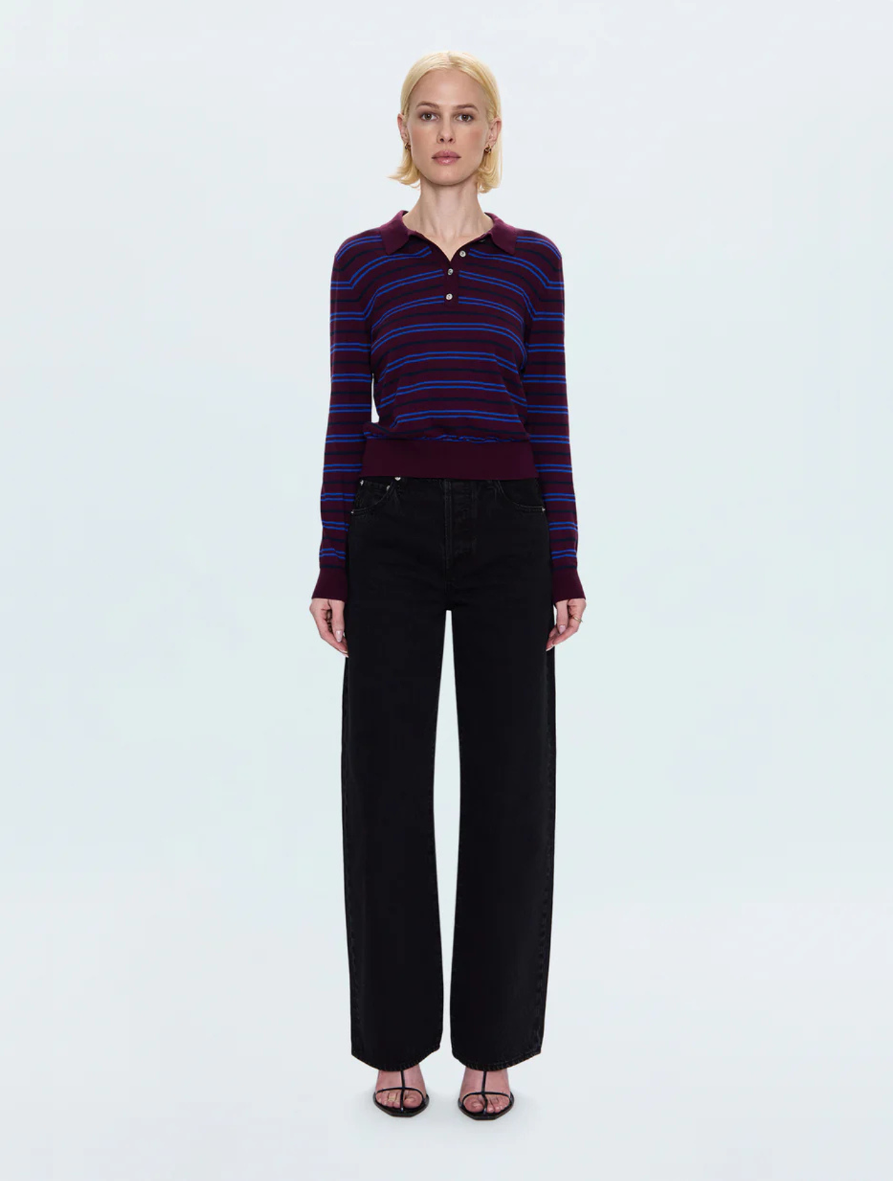 Tate High Rise Bowed Wide Leg