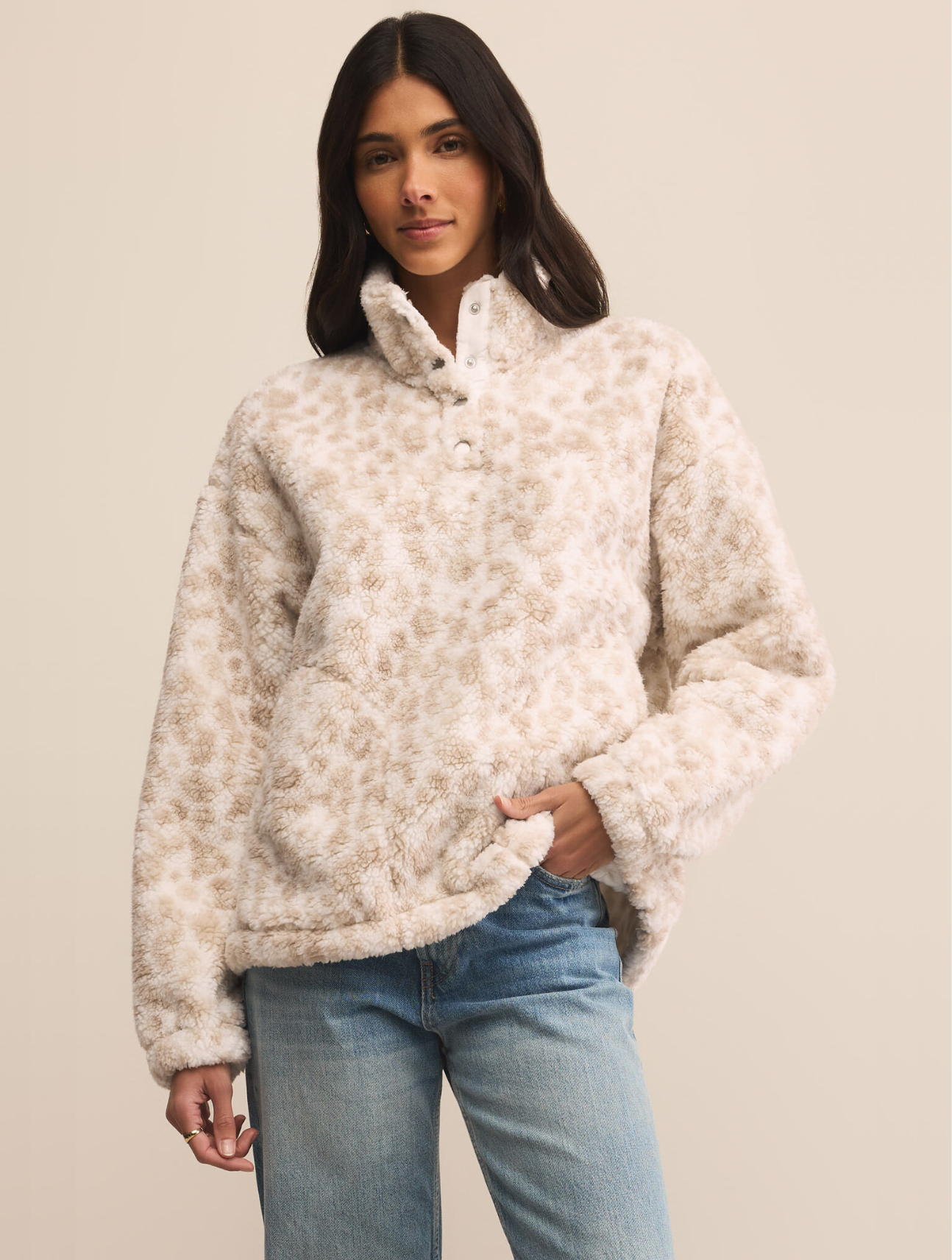 Brooklyn Leopard Sherpa Jacket