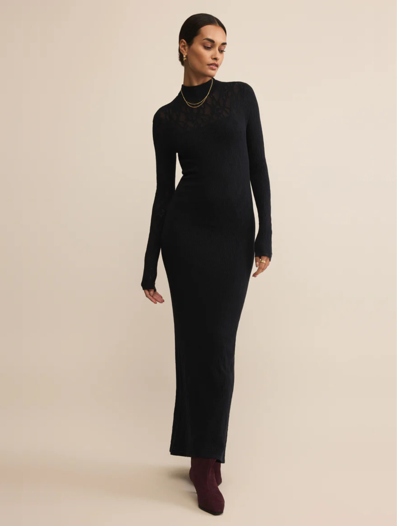 Aden Mesh Sweater Dress