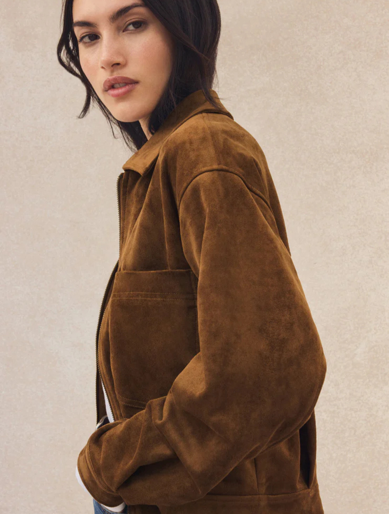 Heritage Vegan Suede Jacket