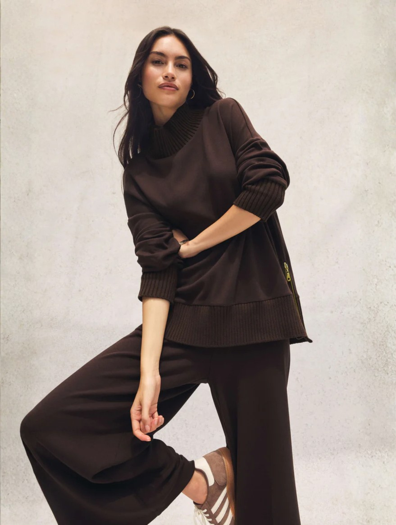 Sable Luxe Mock Neck Top