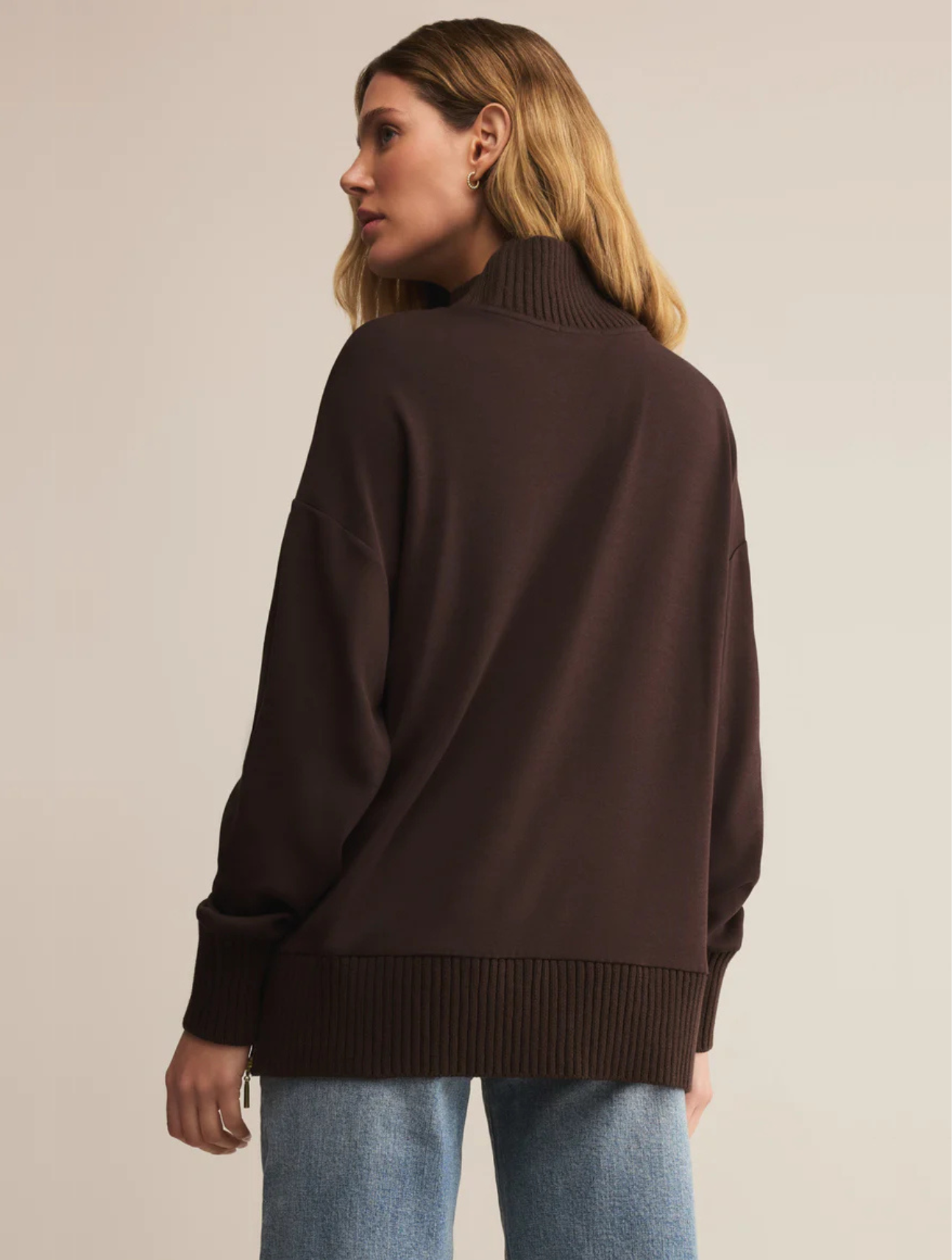 Sable Luxe Mock Neck Top