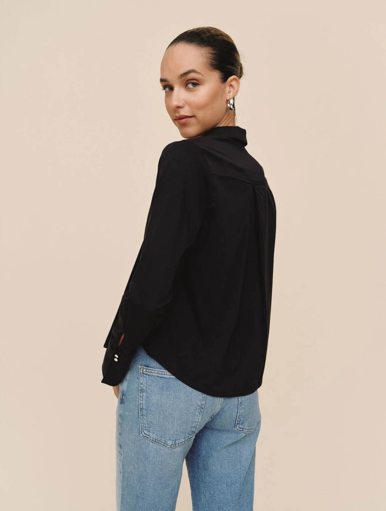 Long Sleeve Zip Front Shirt