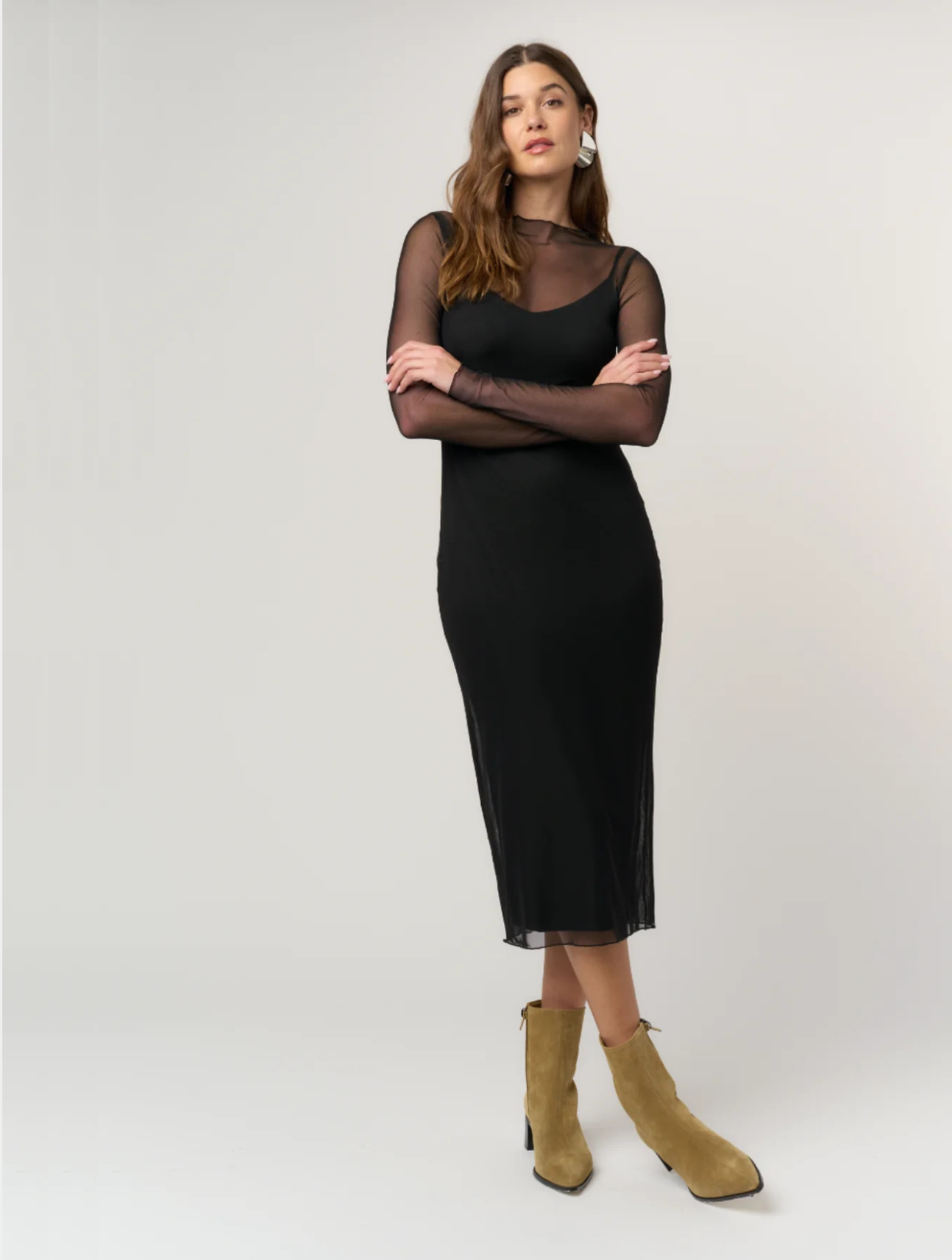 Shibon Layered Mesh Dress