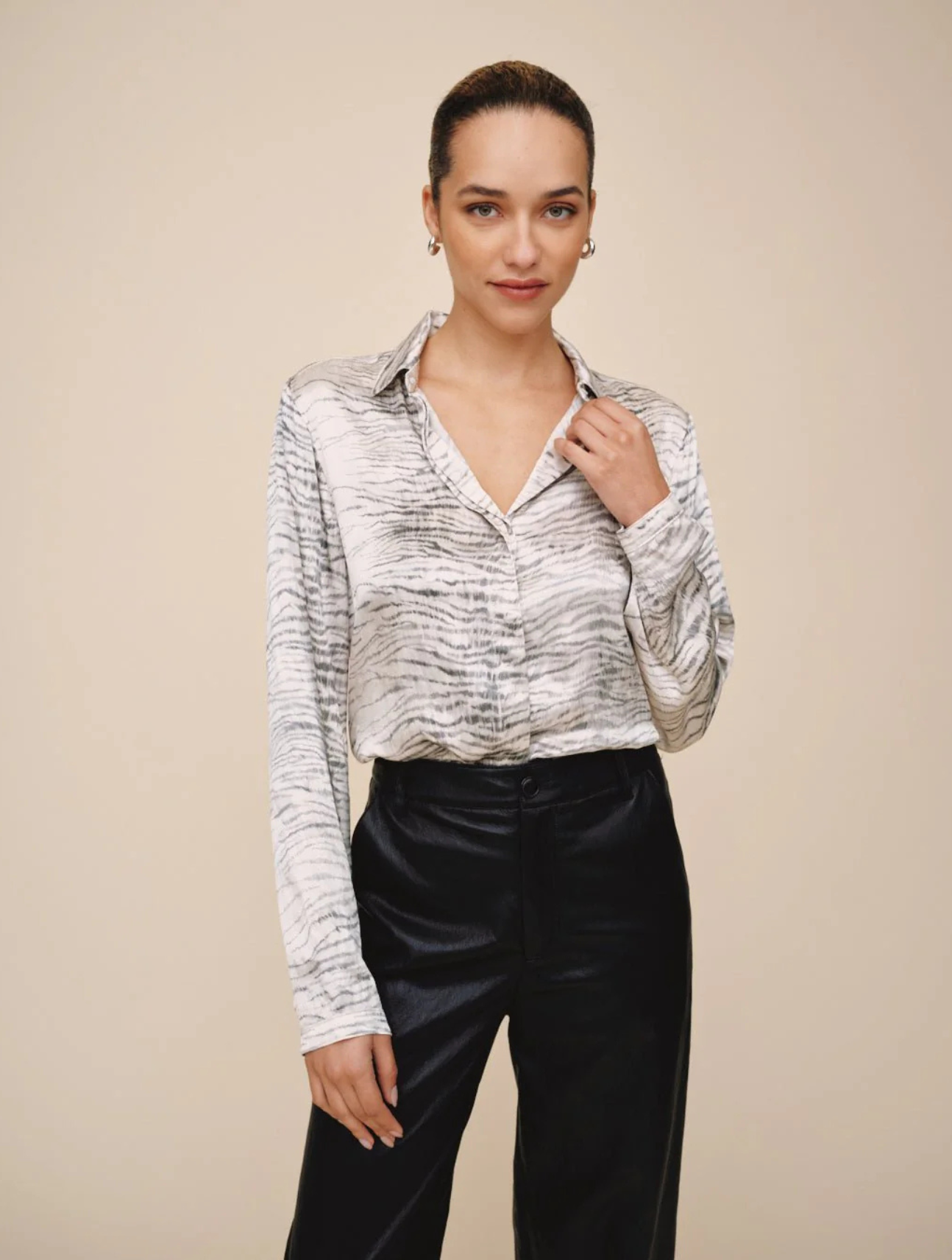 Clean Hidden Placket Shirt