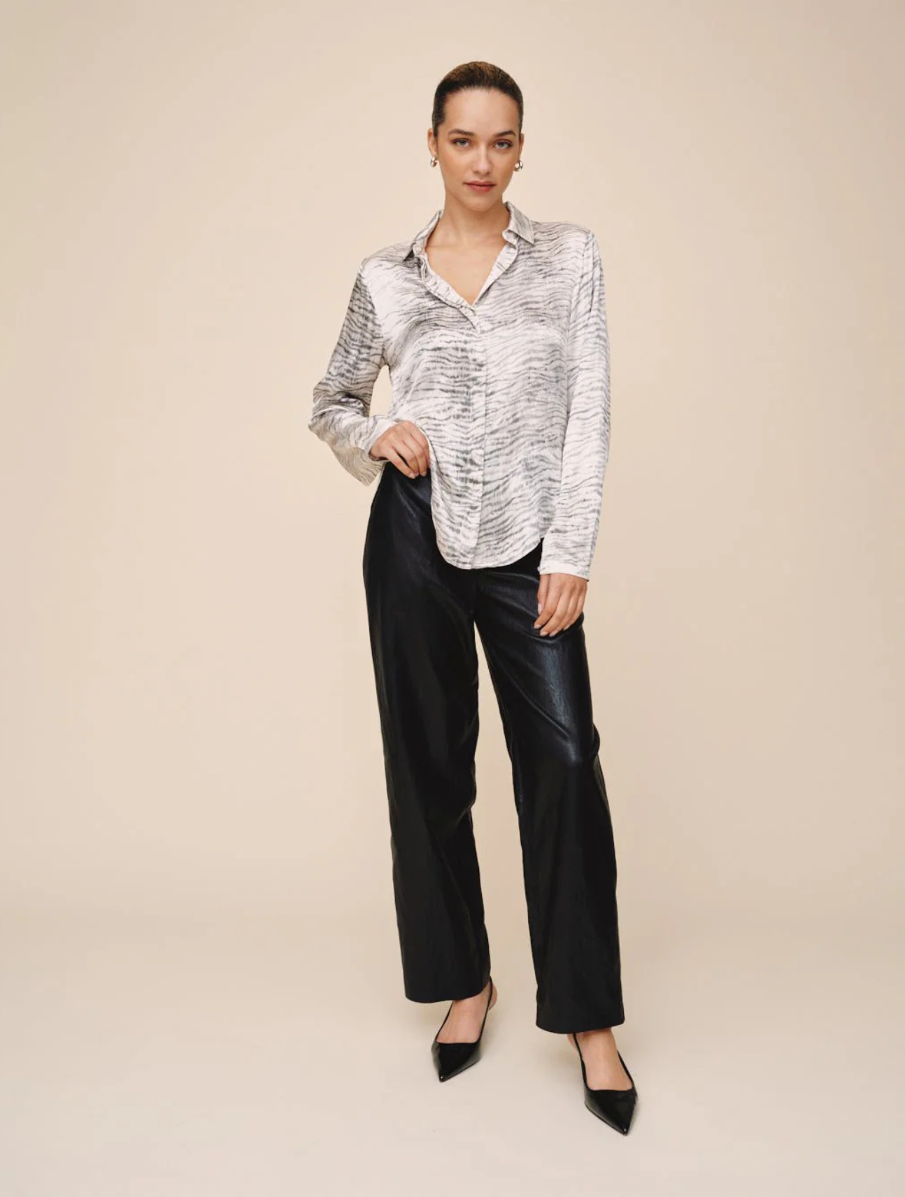 Clean Hidden Placket Shirt