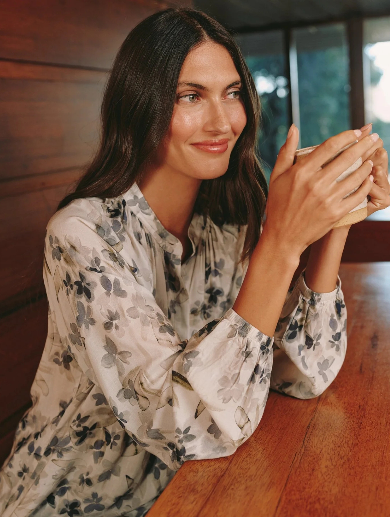 Shirred Raglan Shirt