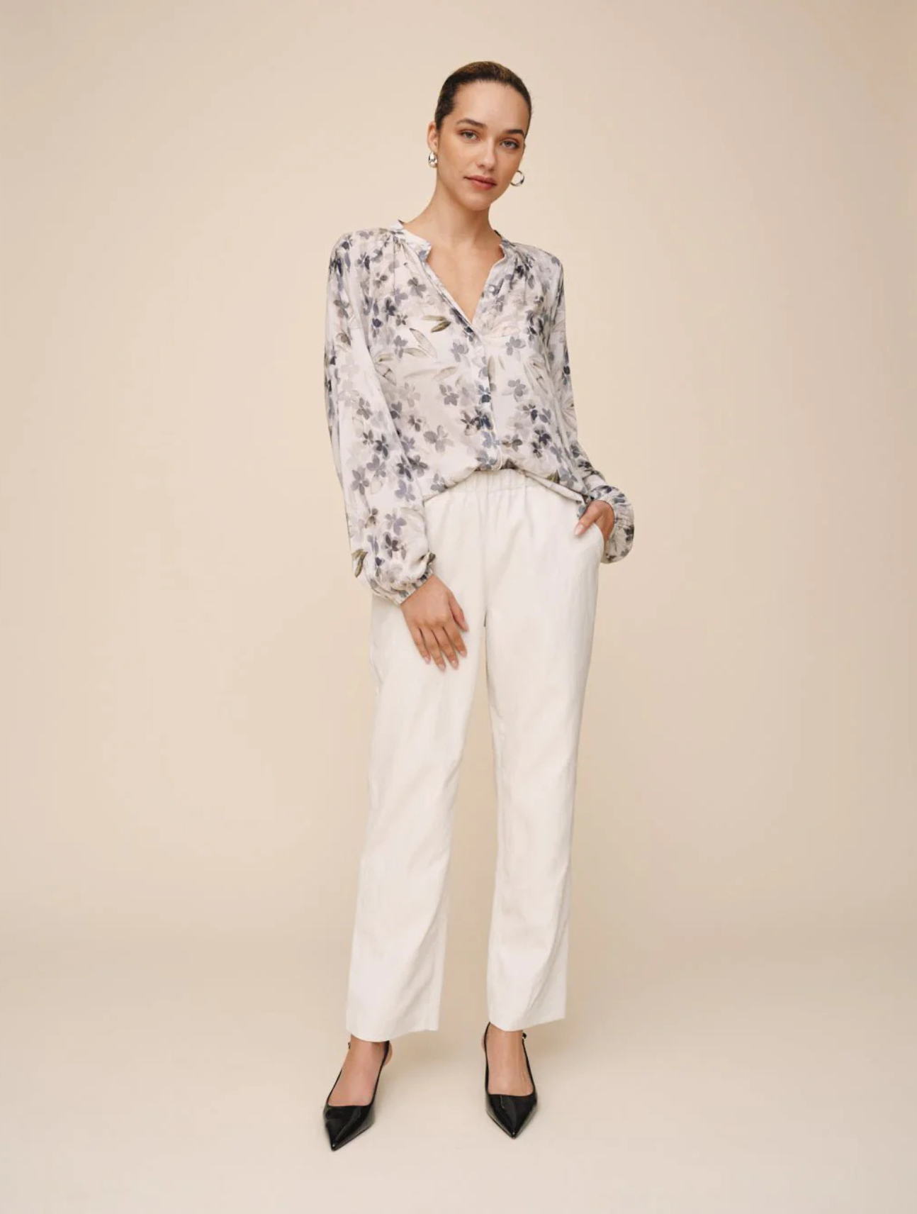 Shirred Raglan Shirt