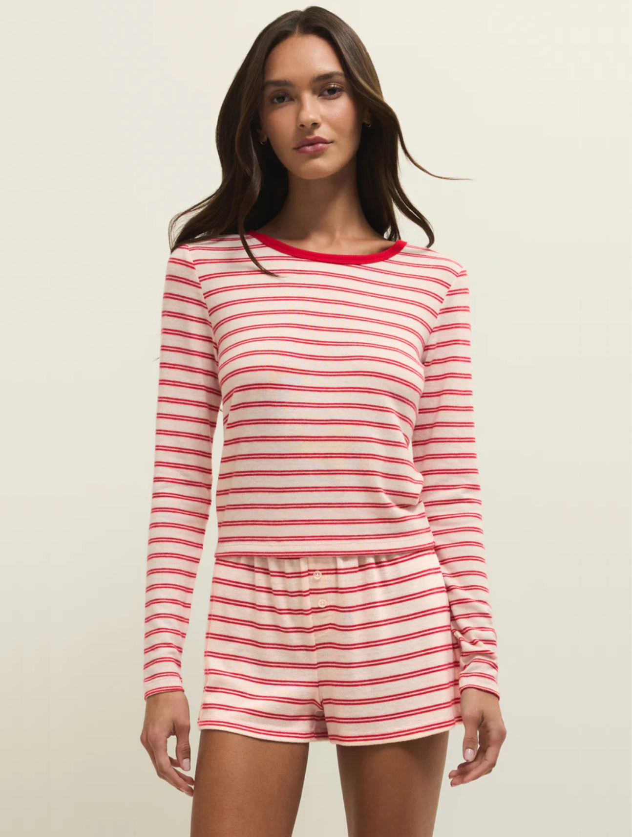Night In Stripes Long Sleeve Top