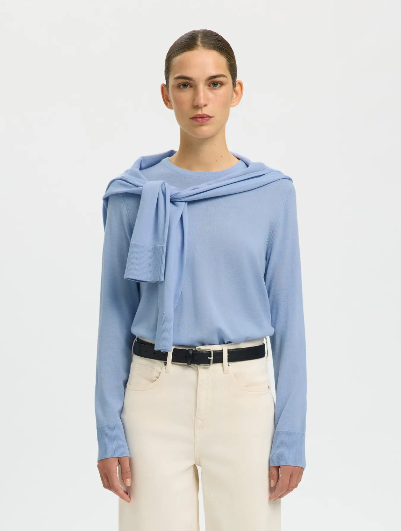 Thea LS Knit Merino O-Neck