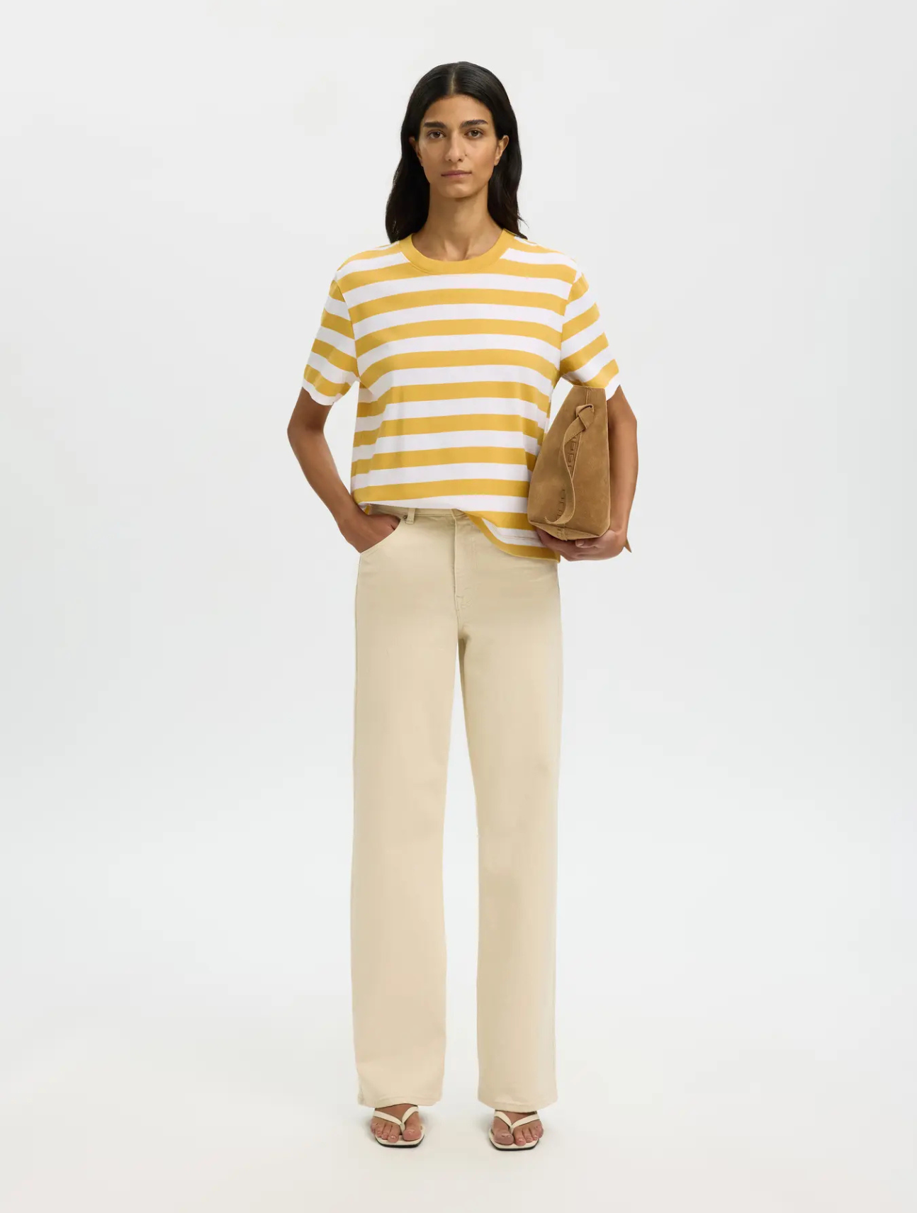 Essential SS Striped Boxy Tee