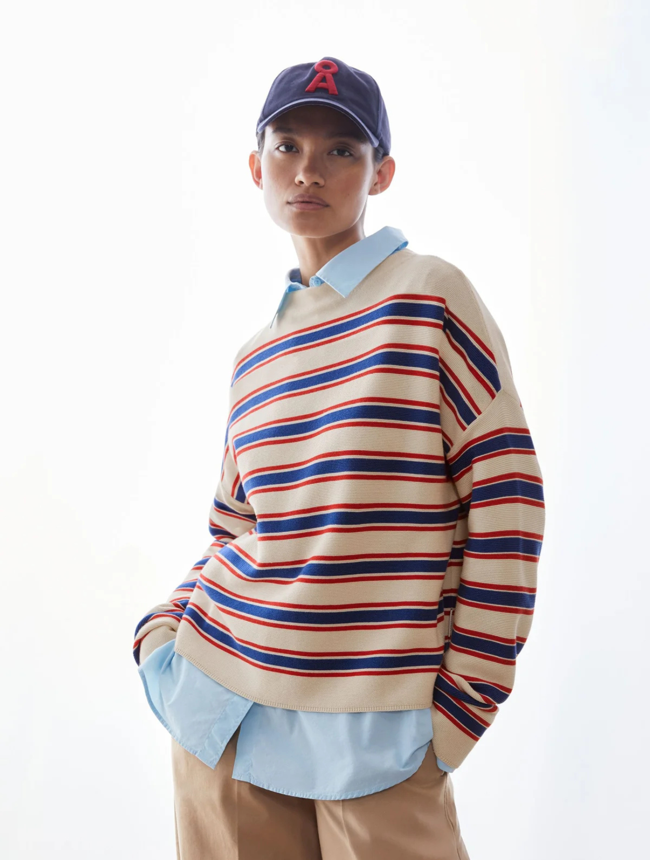 Merinaa Stripes Knit Sweater
