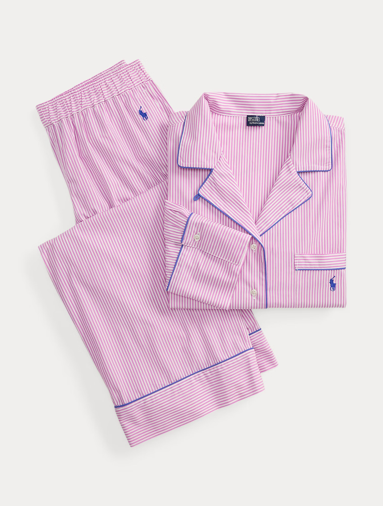 Striped Poplin Pajama Set